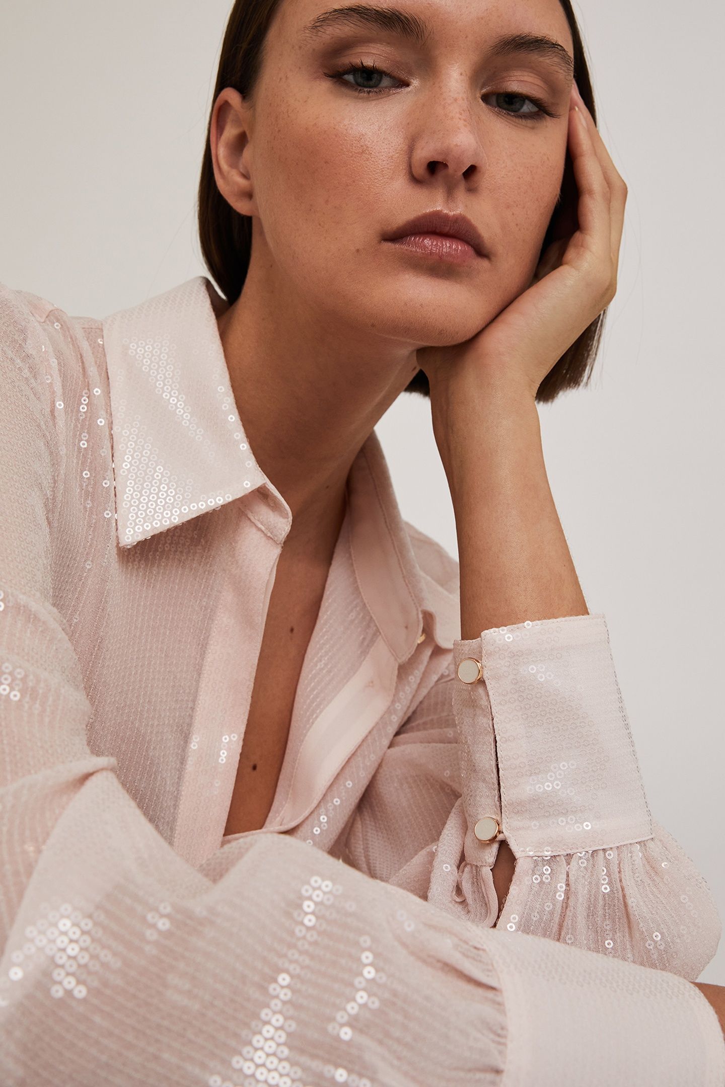 FULL-SEQUIN TULLE SHIRT PINK 3