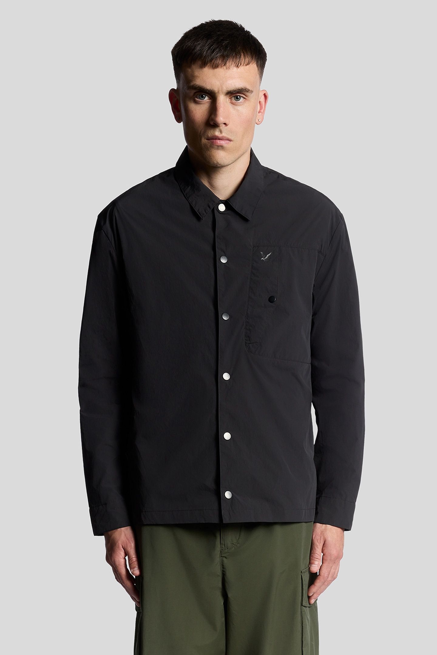 CRINKLE NYLON OVERSHIRT BLACK ICE 2