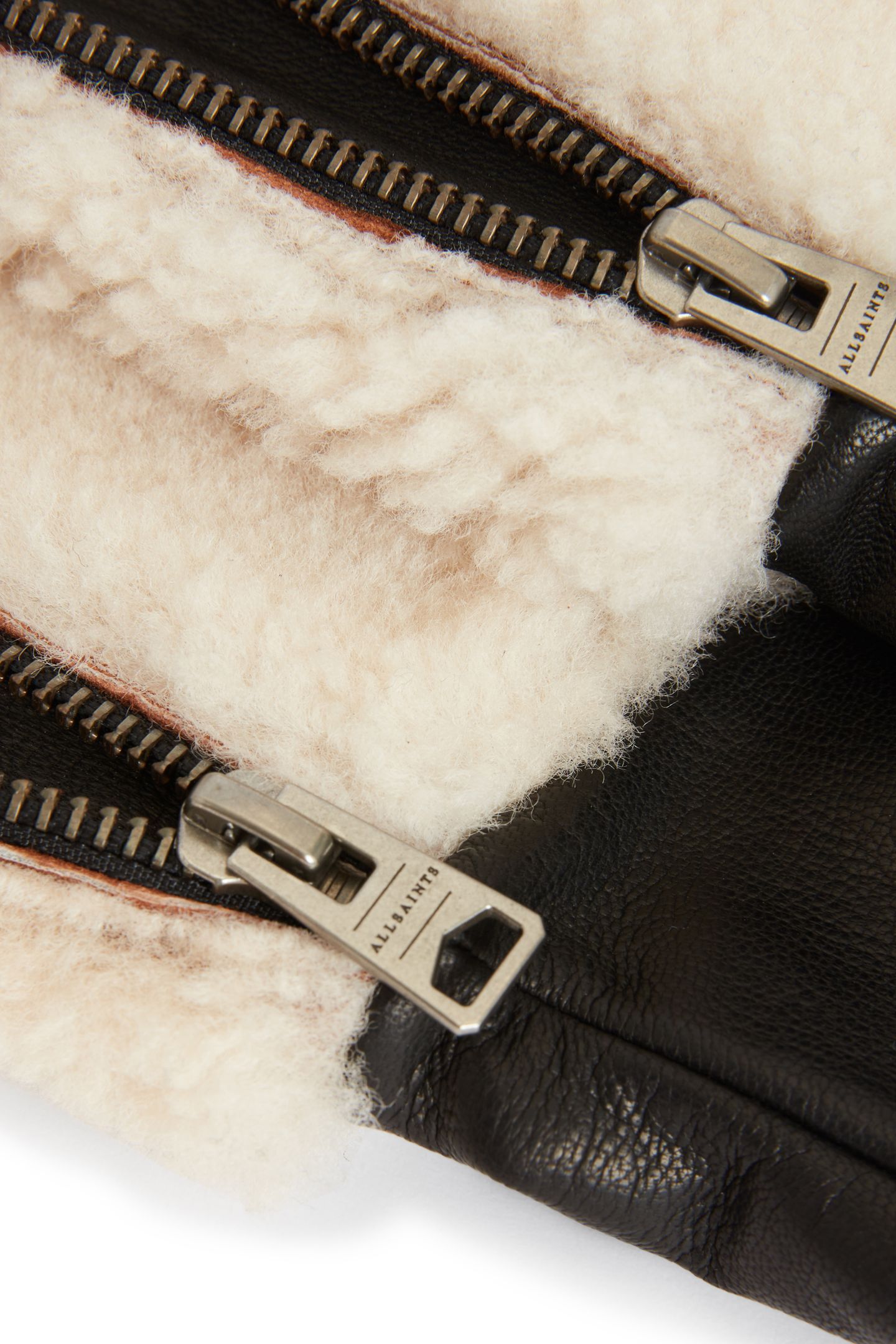 SASHA SHEARLING GLOV BLACK/ECRU WHITE 3