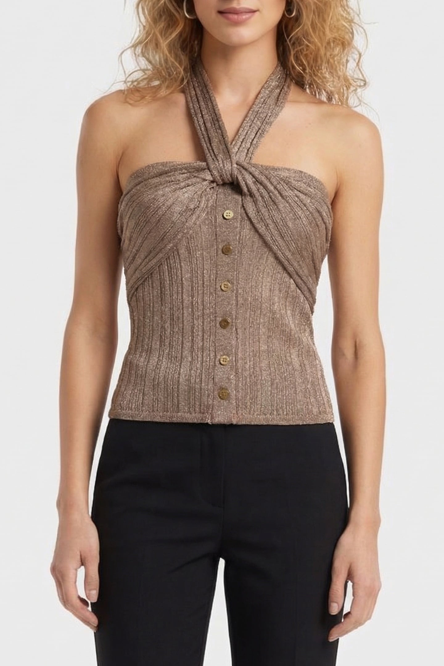MARCIANO BY GUESS GIA SWEATER TOP NATURAL ALMOND 1