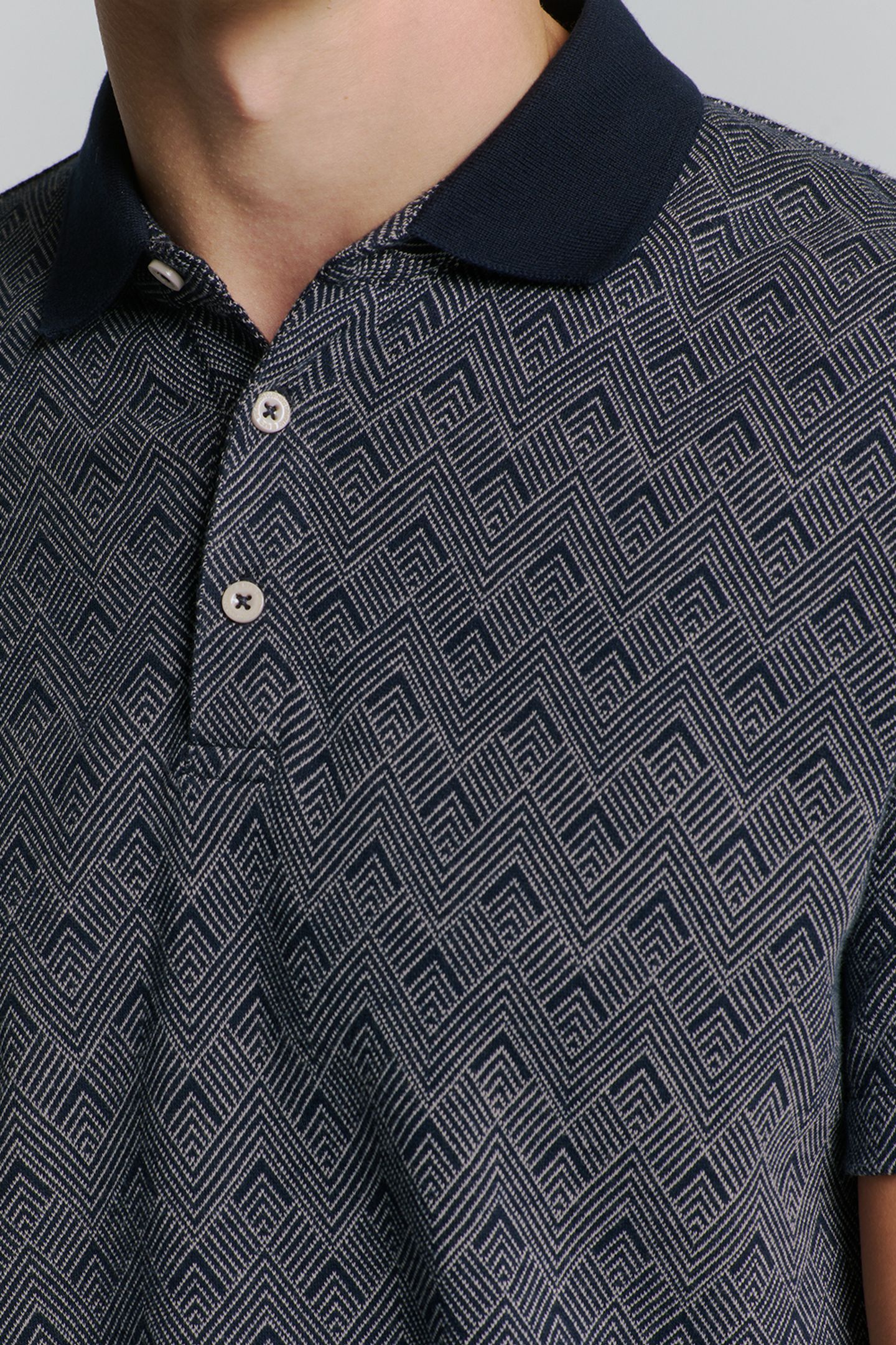 POLO 2 COLOURED JACQUARD DEEP BLUE 7