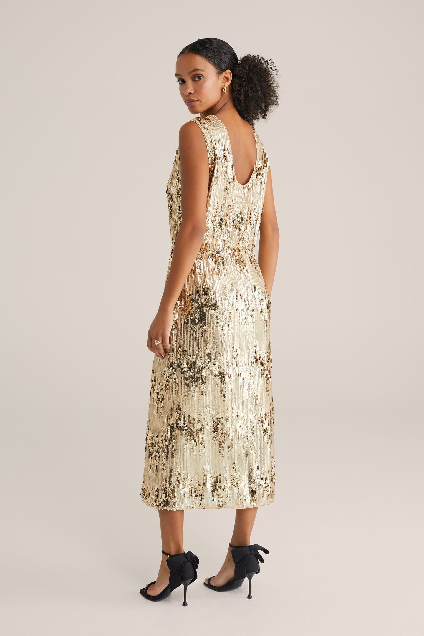 DRESS MID LENGTH GOLD 2