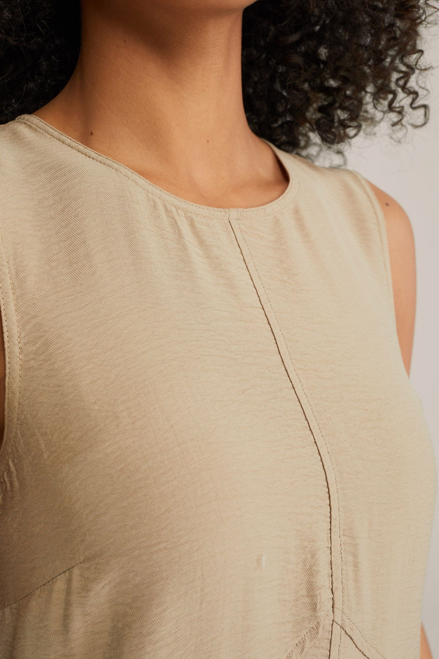 DRESS MID LENGTH BEIGE 5