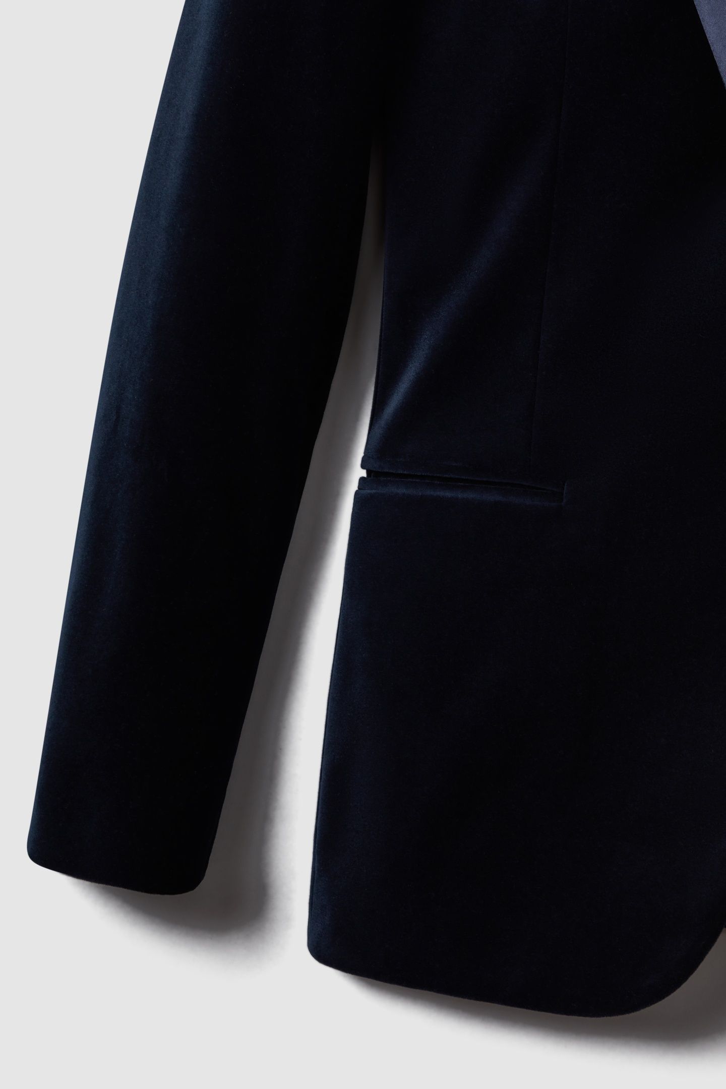 SB 2B NOTCH VELVET BLAZER NAVY 6