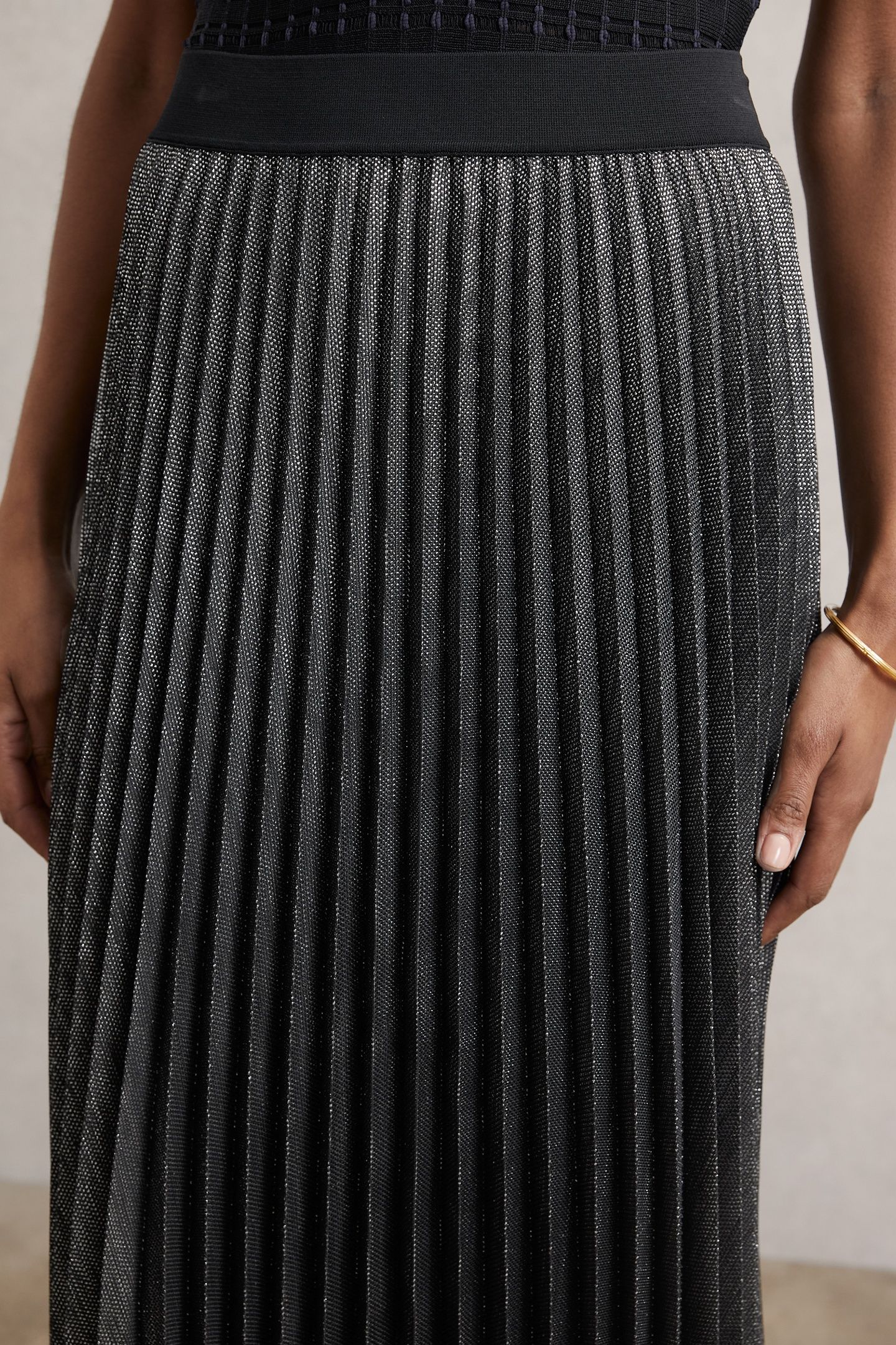 OCCASION PLEAT SKIRT CHARCOAL GREY 4