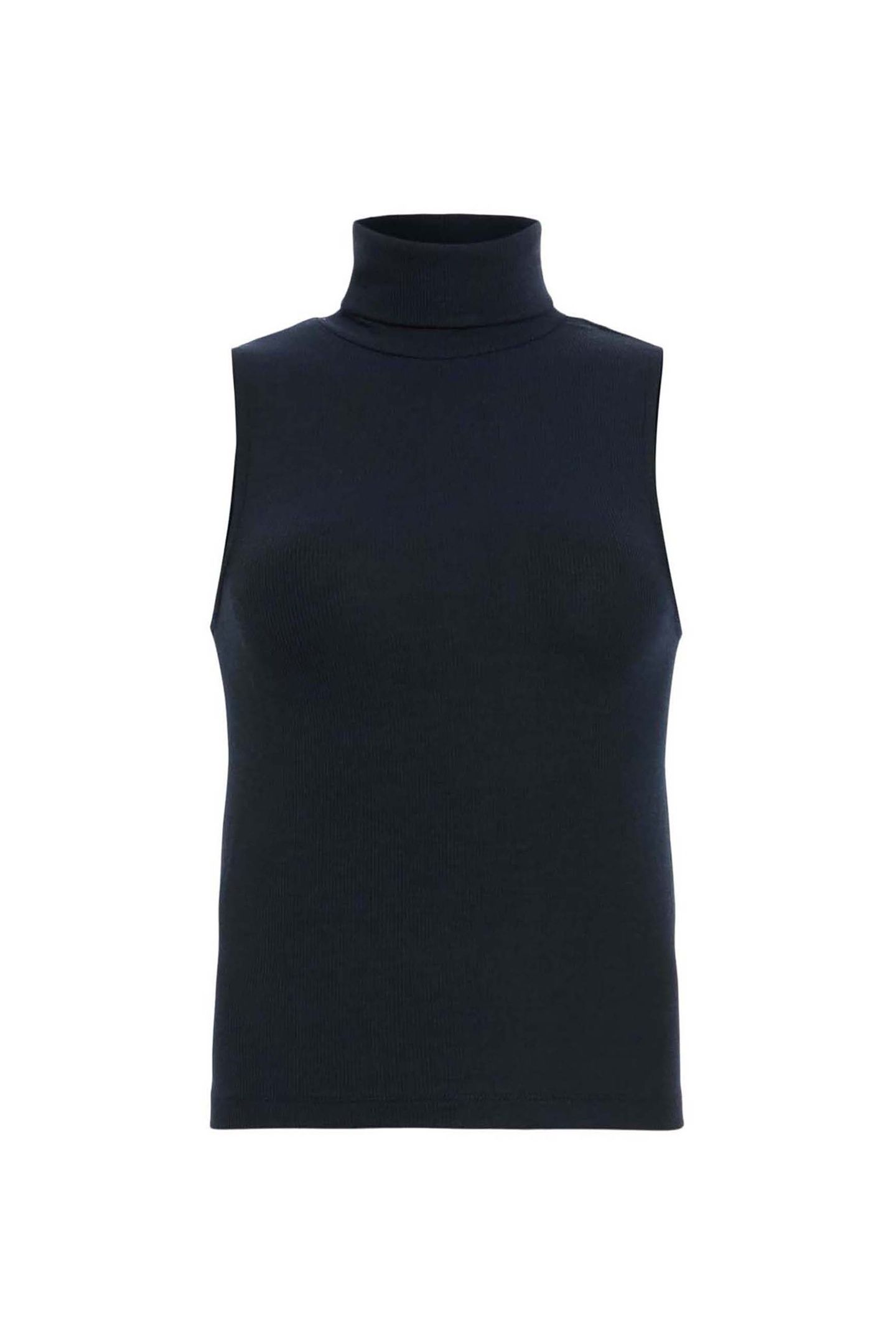 BEC ROLL NECK TANK BLACK OYSTER BLUE 5