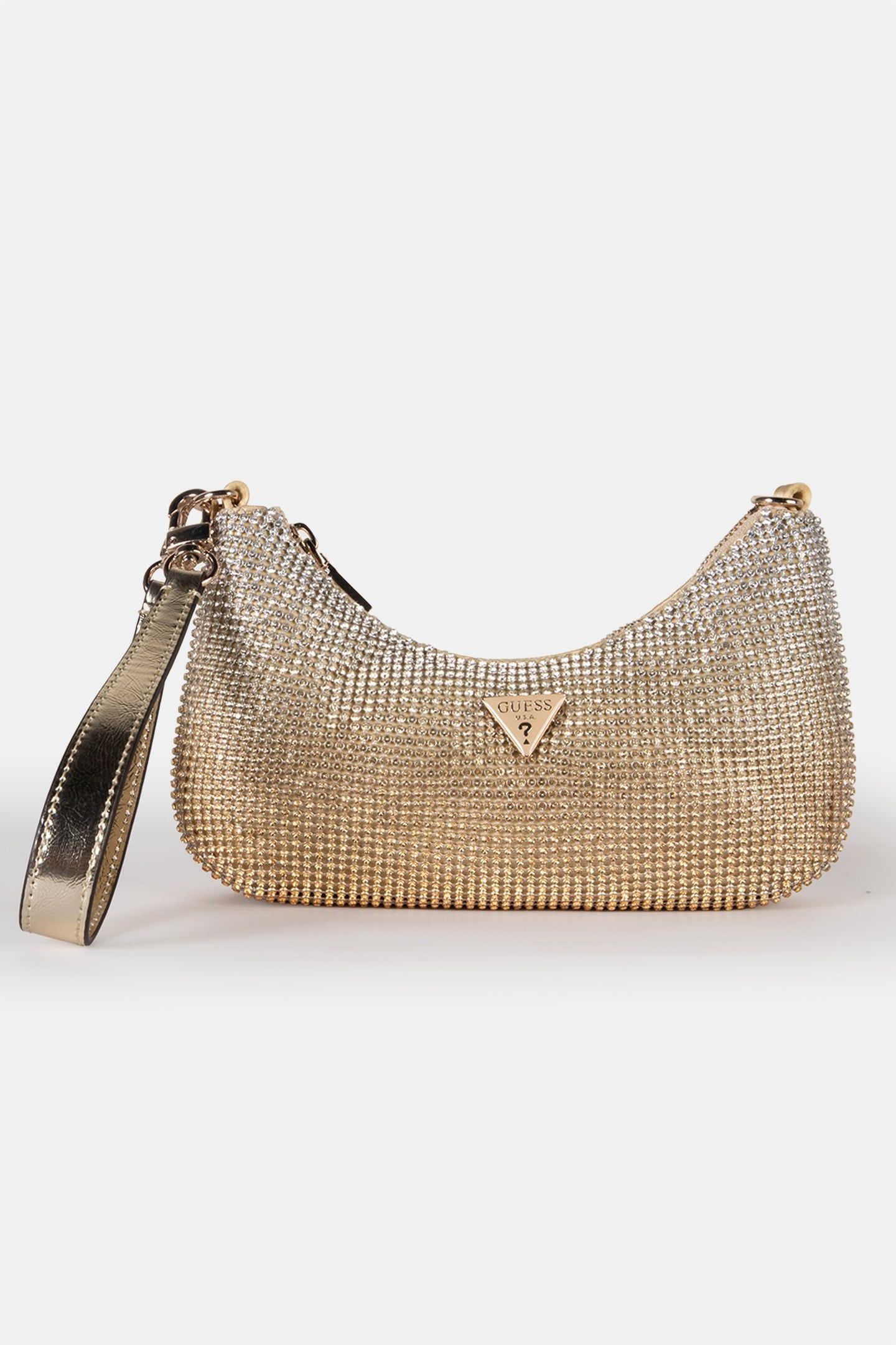 MARCIANO BY GUESS ZALINA MINI TOP ZIP SHLDR BAG GOLD 1