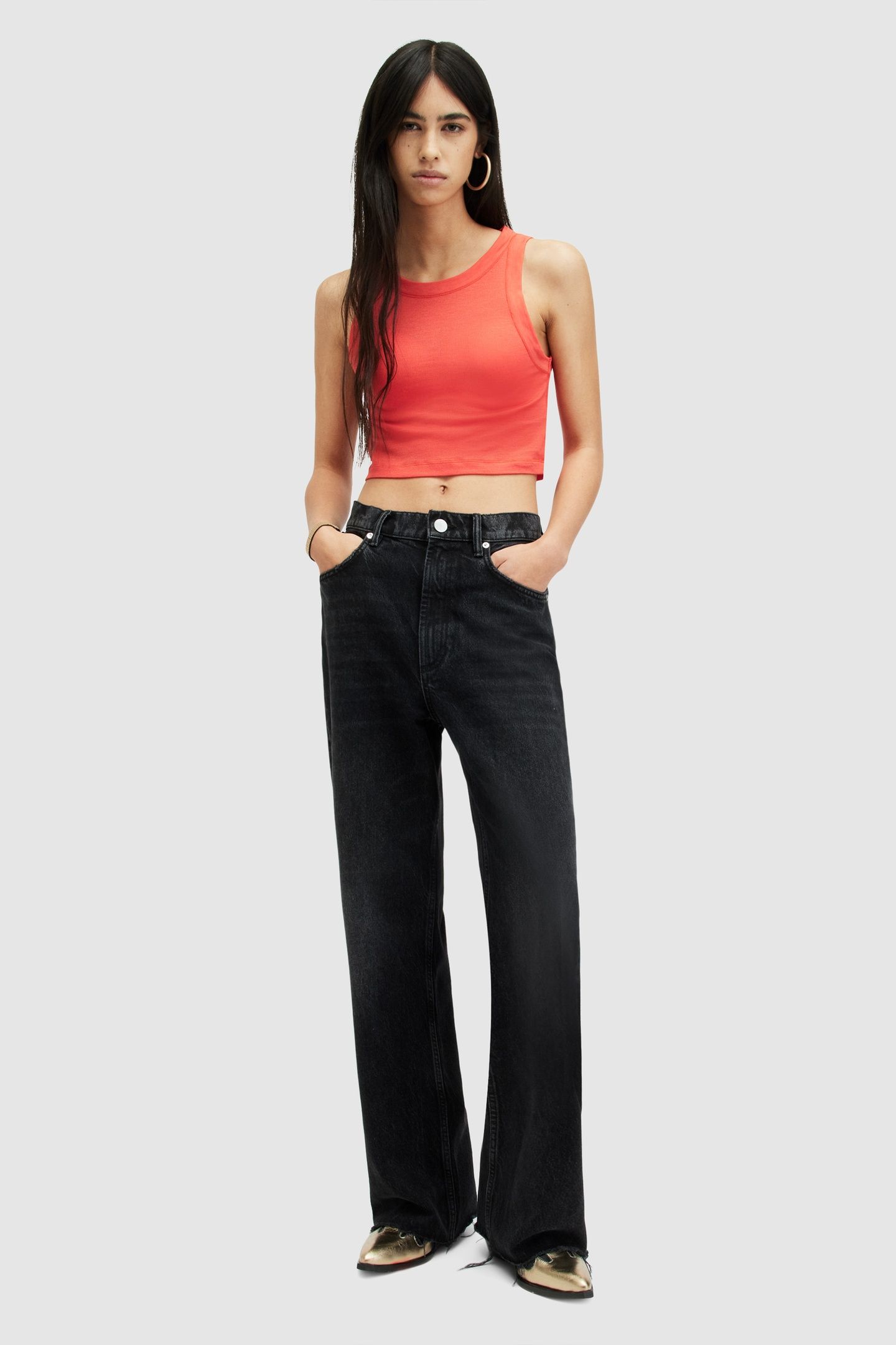 RINA CROPPED TANK POPPY PINK 3