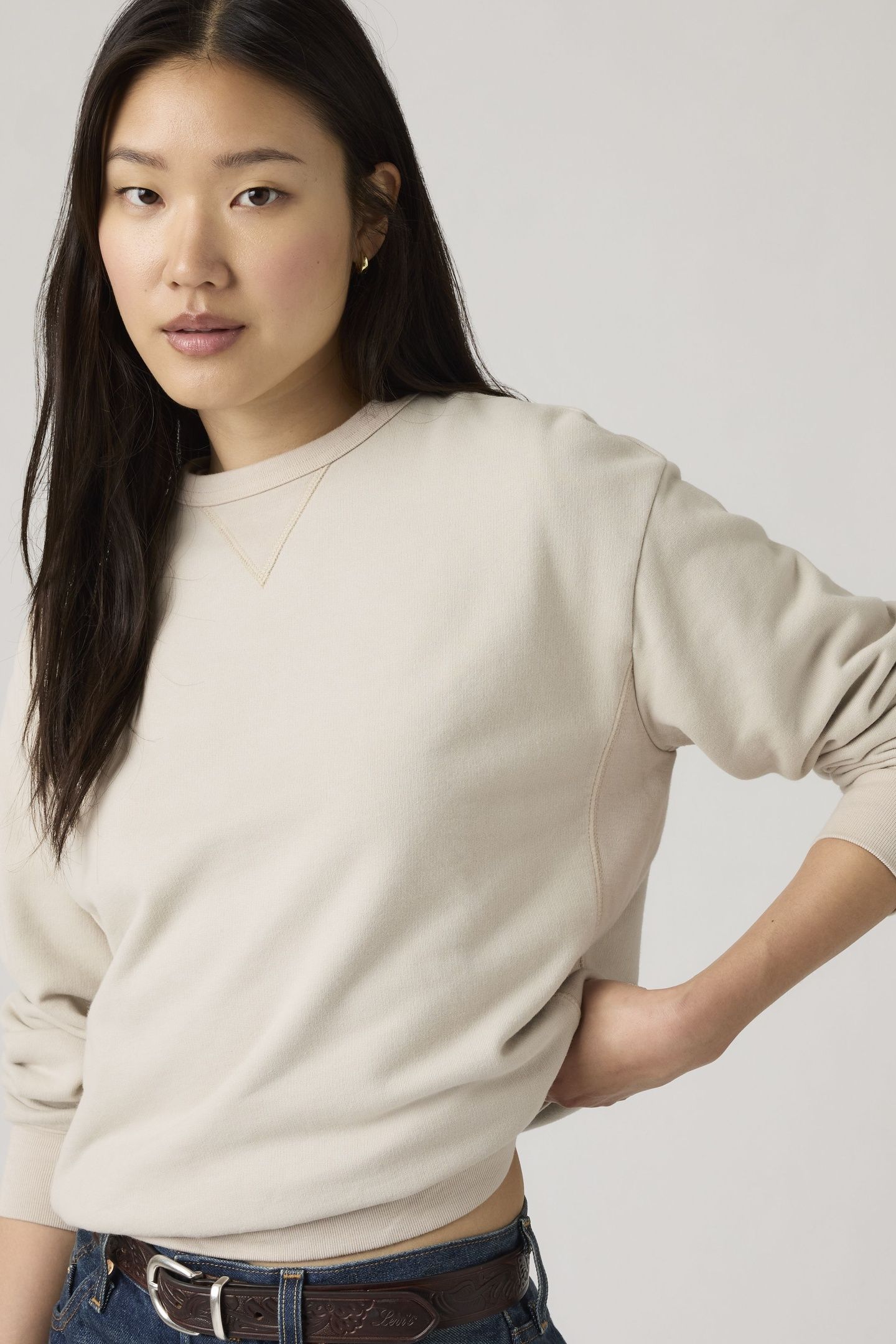 HERITAGE CREWNECK SWEATSHIRT NEUTRAL 4