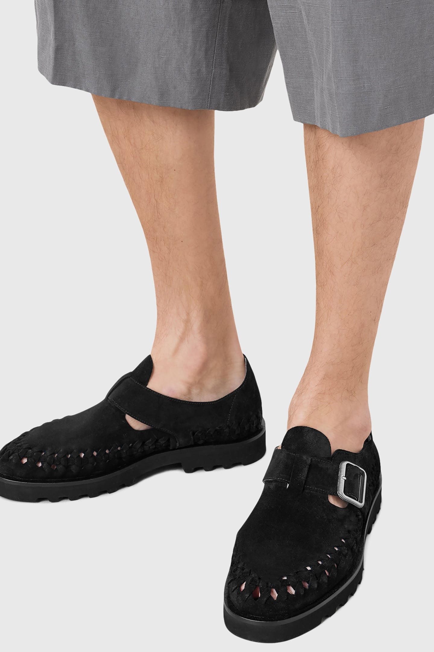 SKIFF SUEDE SANDAL BLACK 6