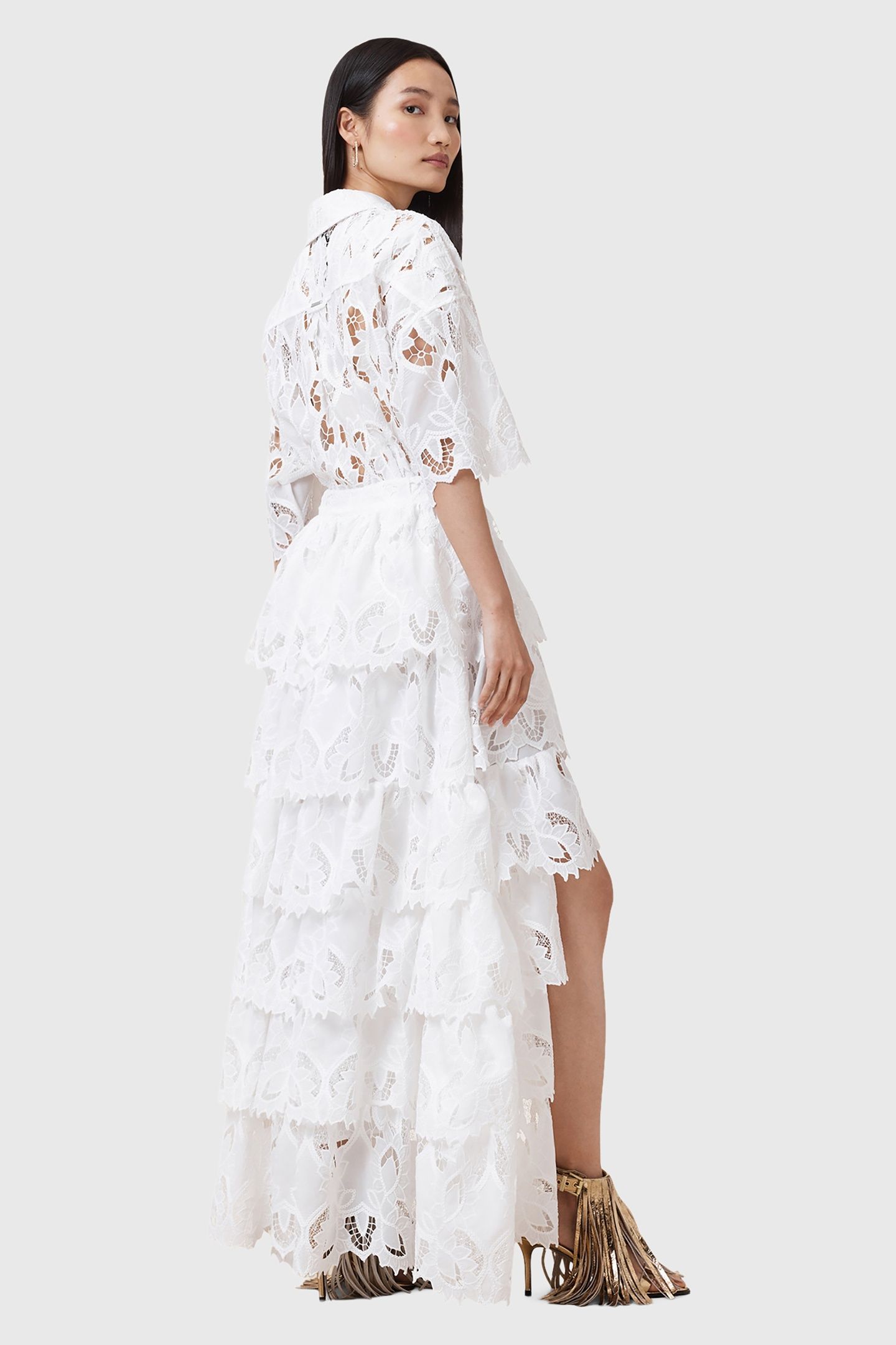 CAVARLY EMB SKIRT SNOW WHITE 5