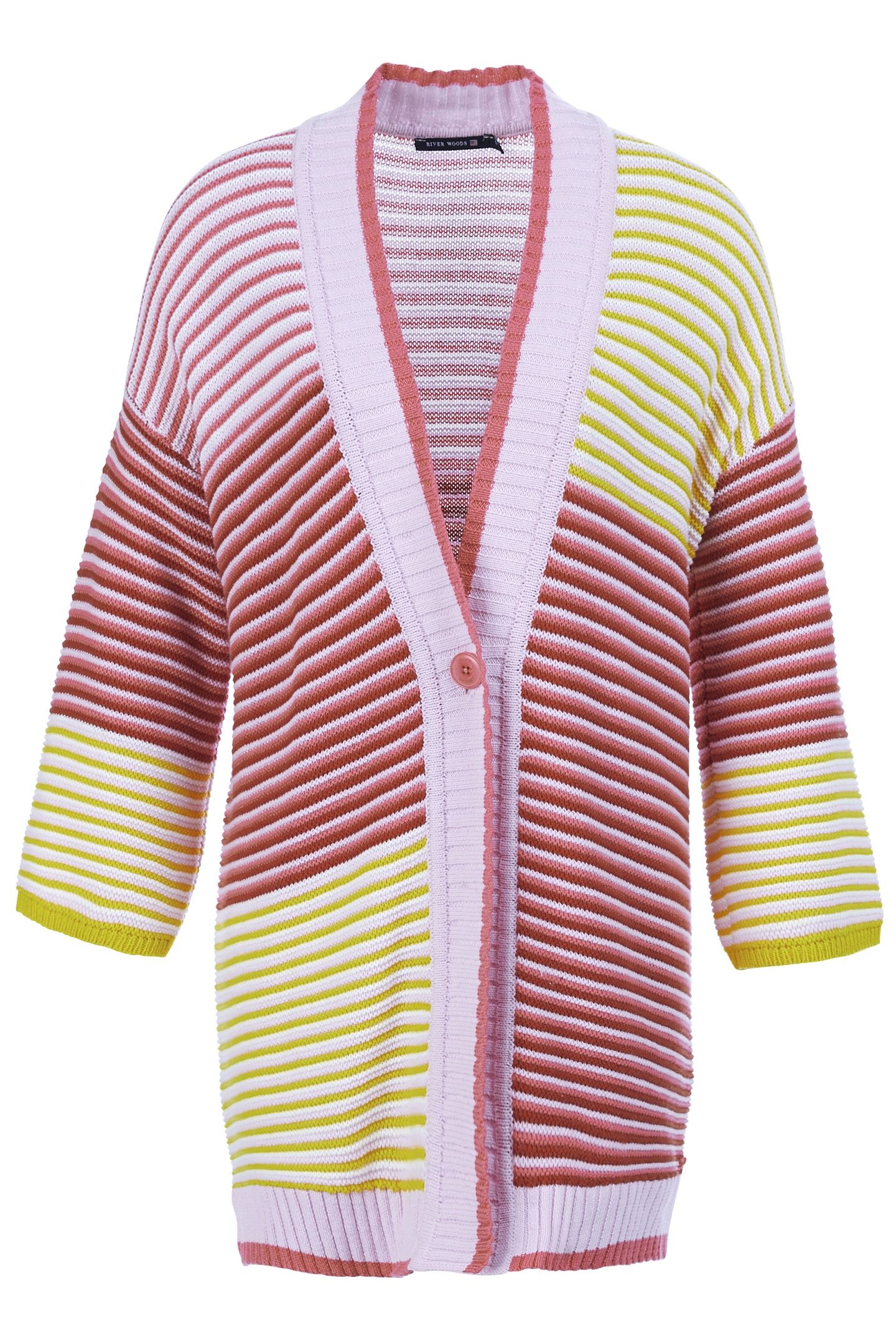 LONG MULTICOLORED CARDIGAN IN PINK 5