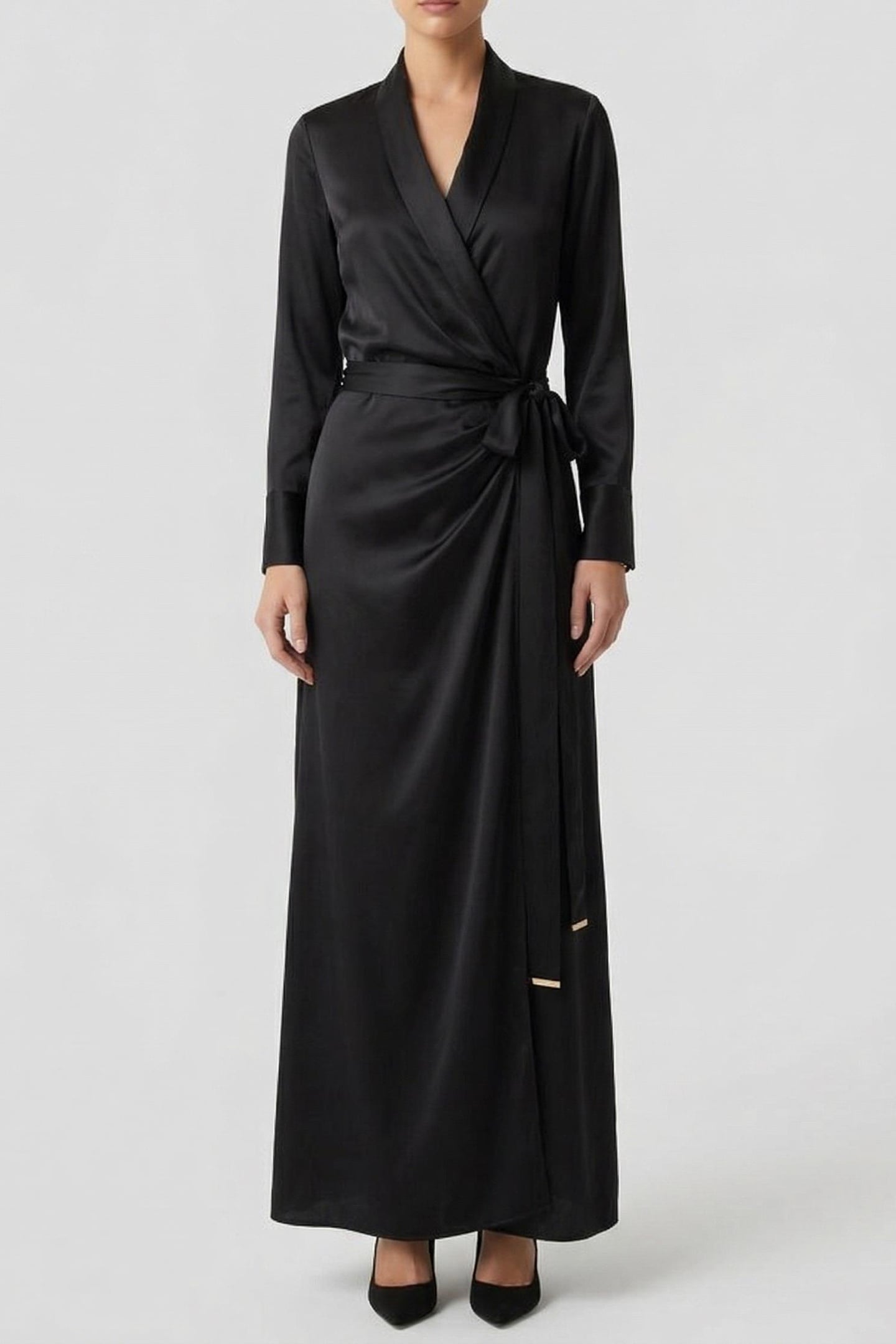 MARCIANO BY GUESS LINDA MAXI DRESS JET BLACK 1
