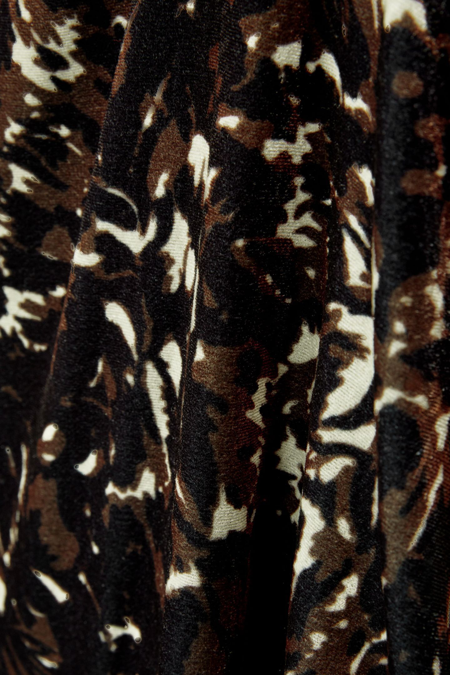 VELVET PRINT MIDI DRESS BLACK 6