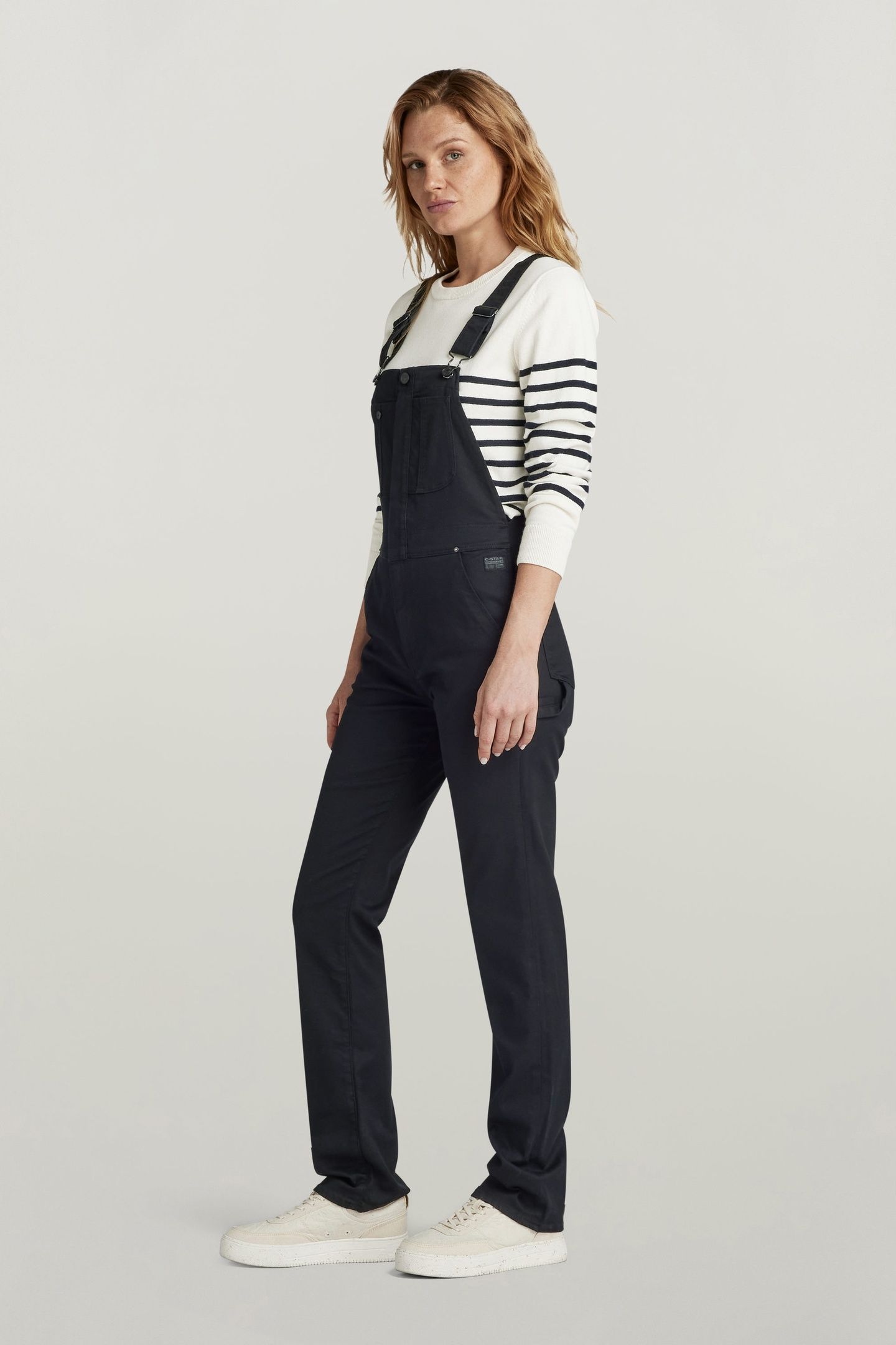 SLIM DUNGAREE SLESS DK BLACK 3