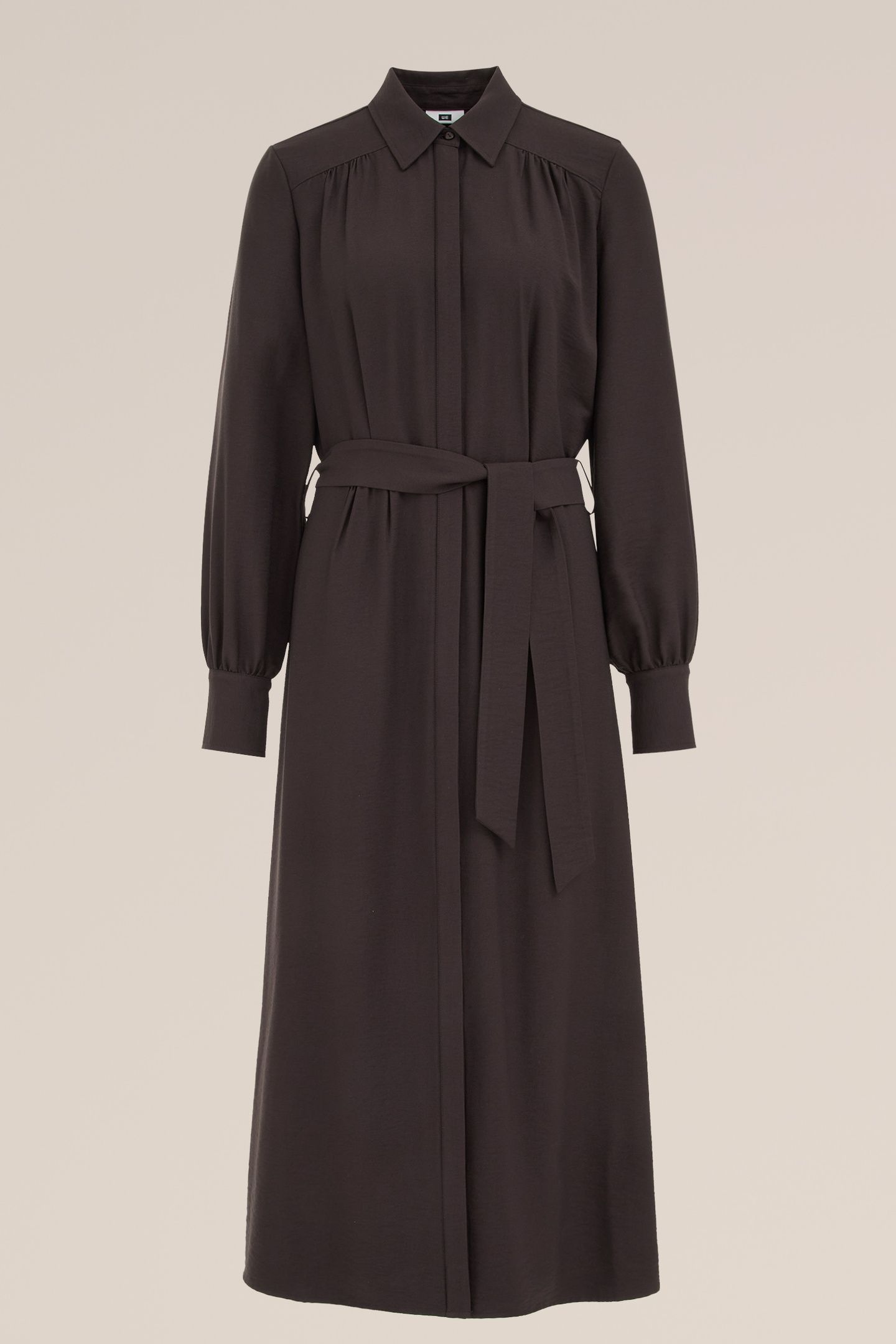 DRESS MID LENGTH BROWN 3
