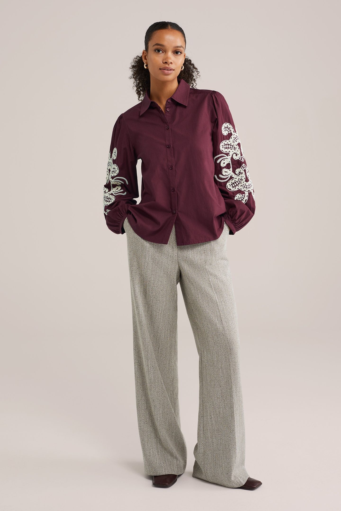 BLOUSE BURGUNDY RED 3