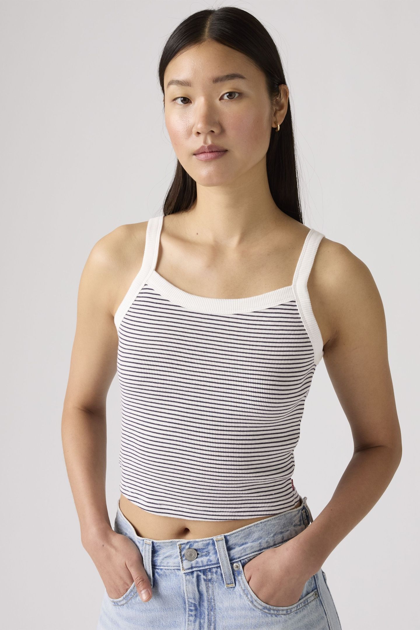 ESSENTIAL SPORTY RIBBED TANK TOP BLACK 2