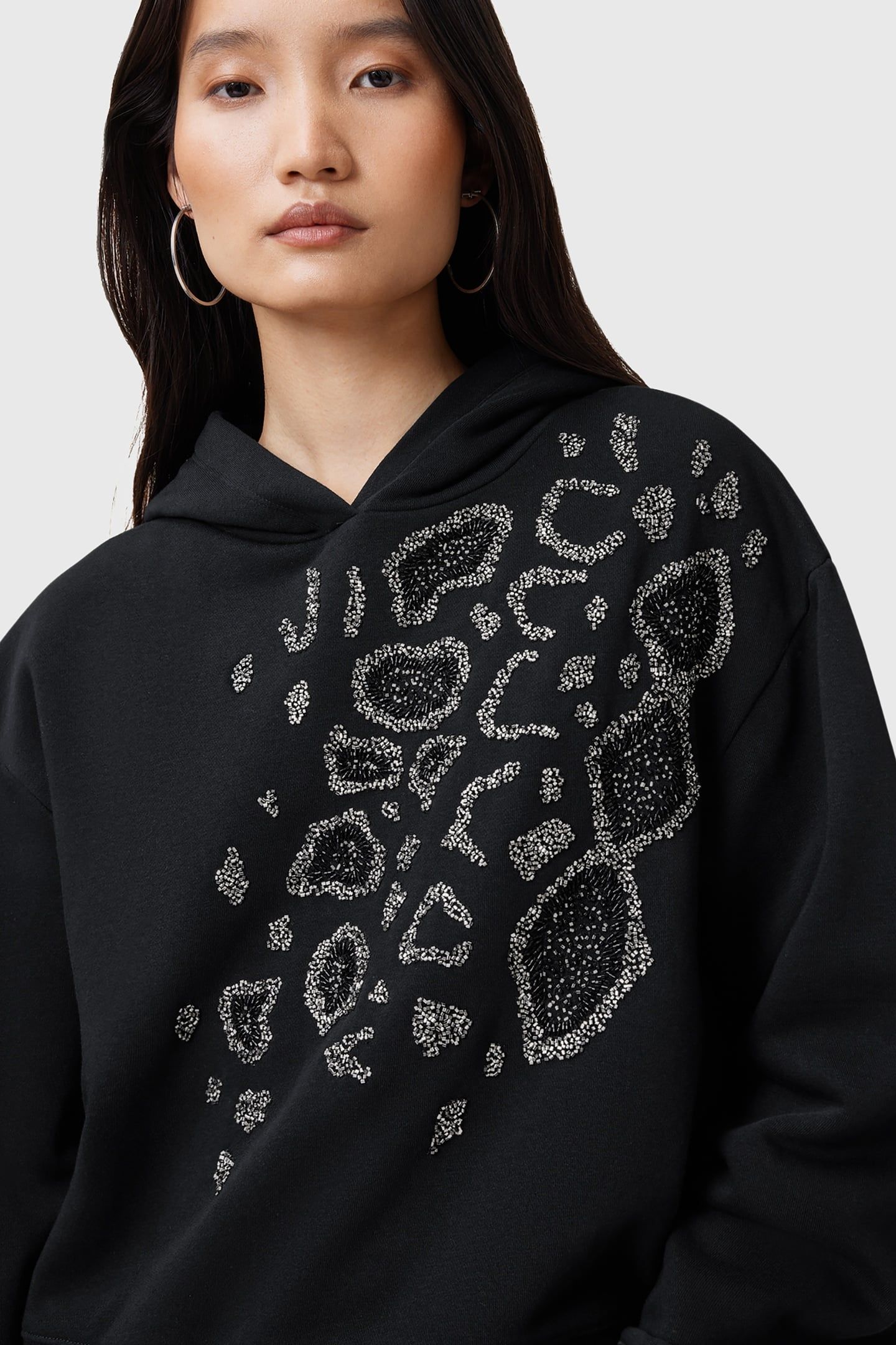FLOW EMB PIPPA HOODY BLACK 5