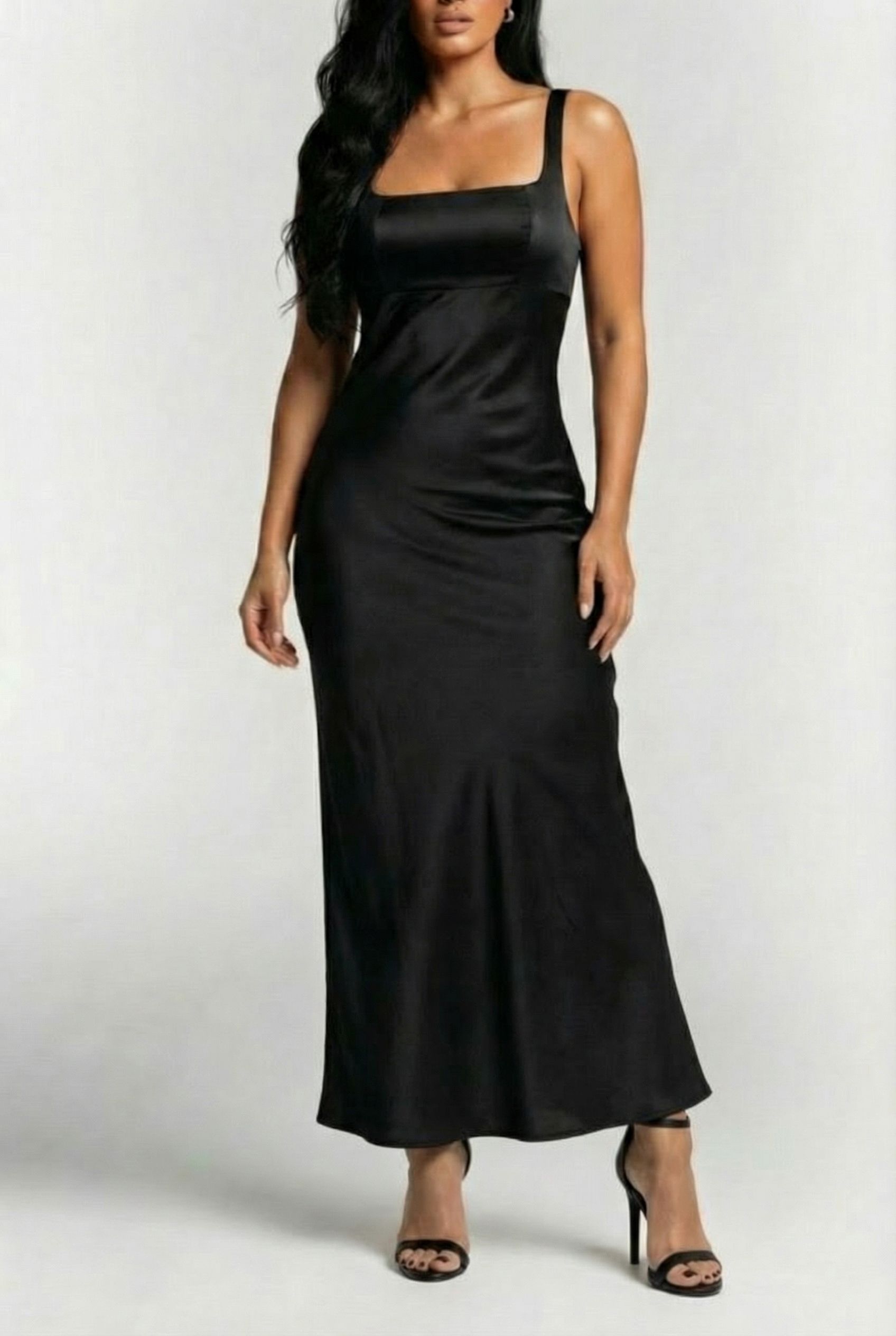 MARCIANO BY GUESS ESTELLA LONG DRESS S JET BLACK 1