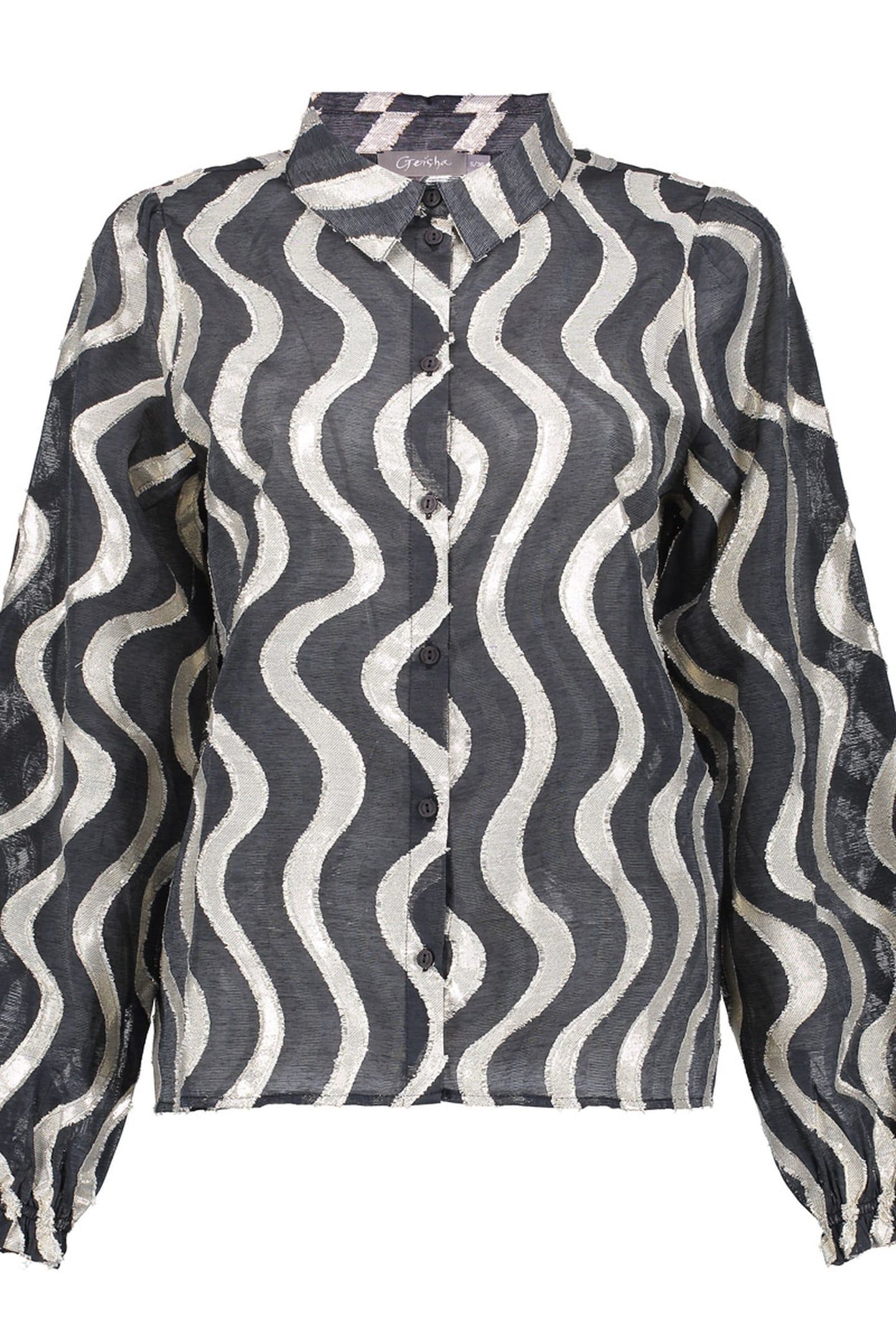 BLOUSE BLACK/GOLD 1