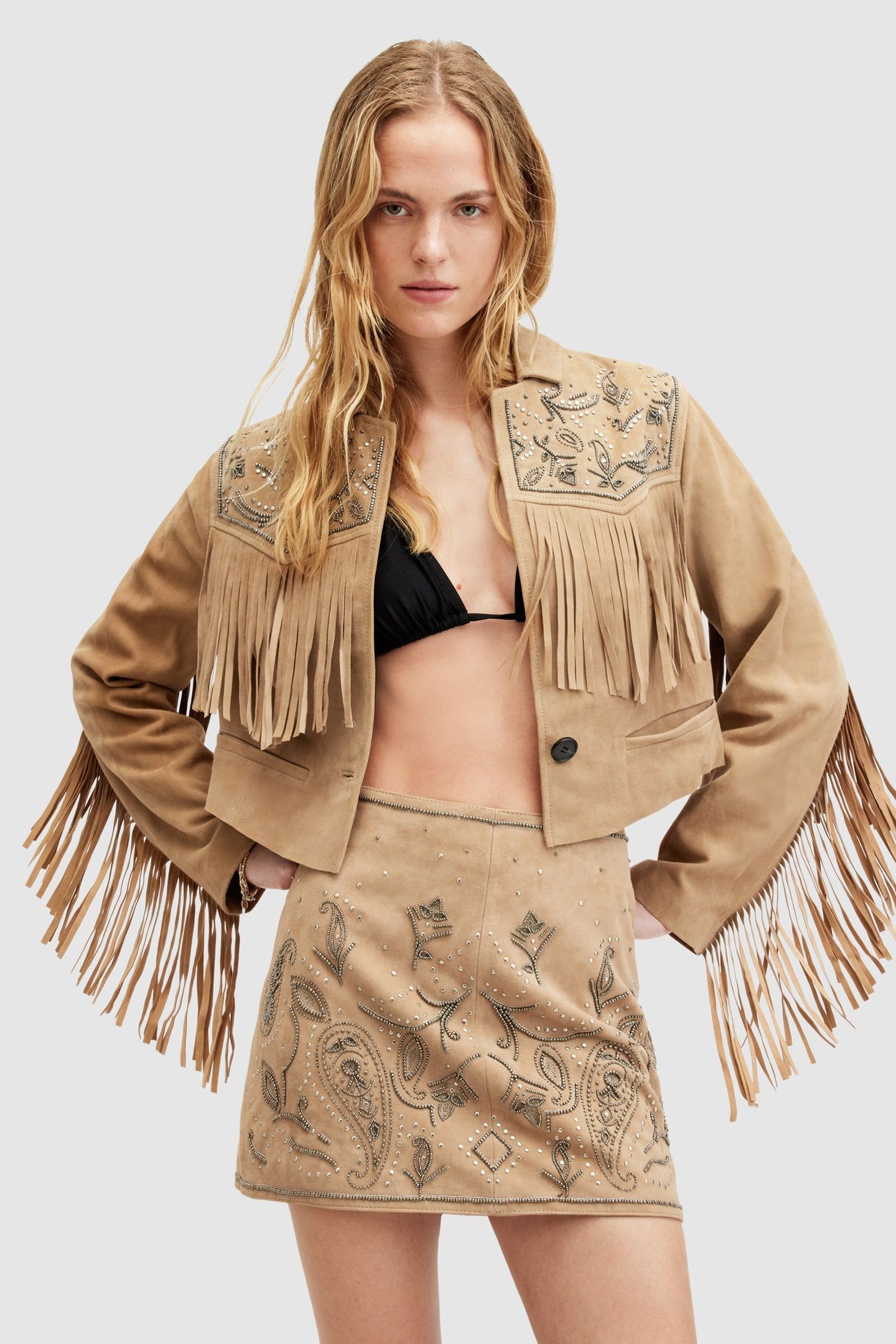 CORINNA SHAI BLAZER TAN BROWN 3