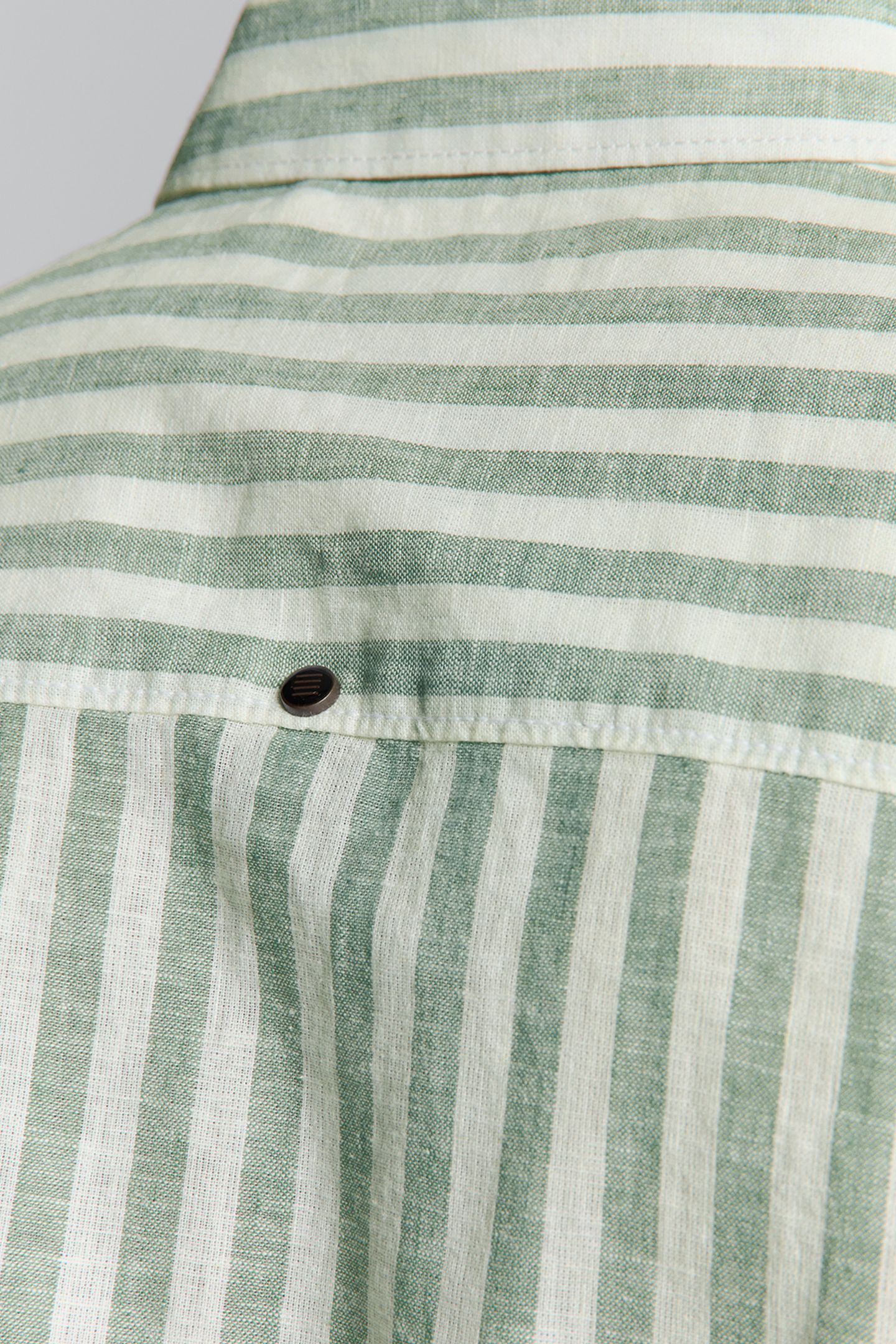 SHIRT VERICAL BIG STRIPES WITH LINEN GREEN 7