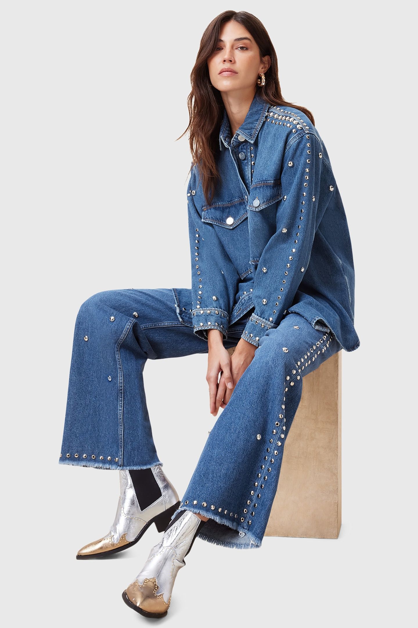 BLAKE STUD JEAN MID INDIGO 2
