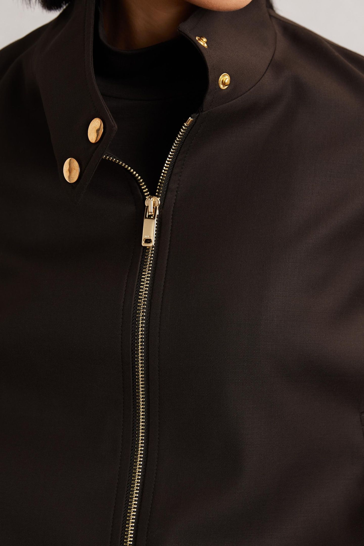 CASUAL BOMBER JACKET CHOCOLATE BROWN 6