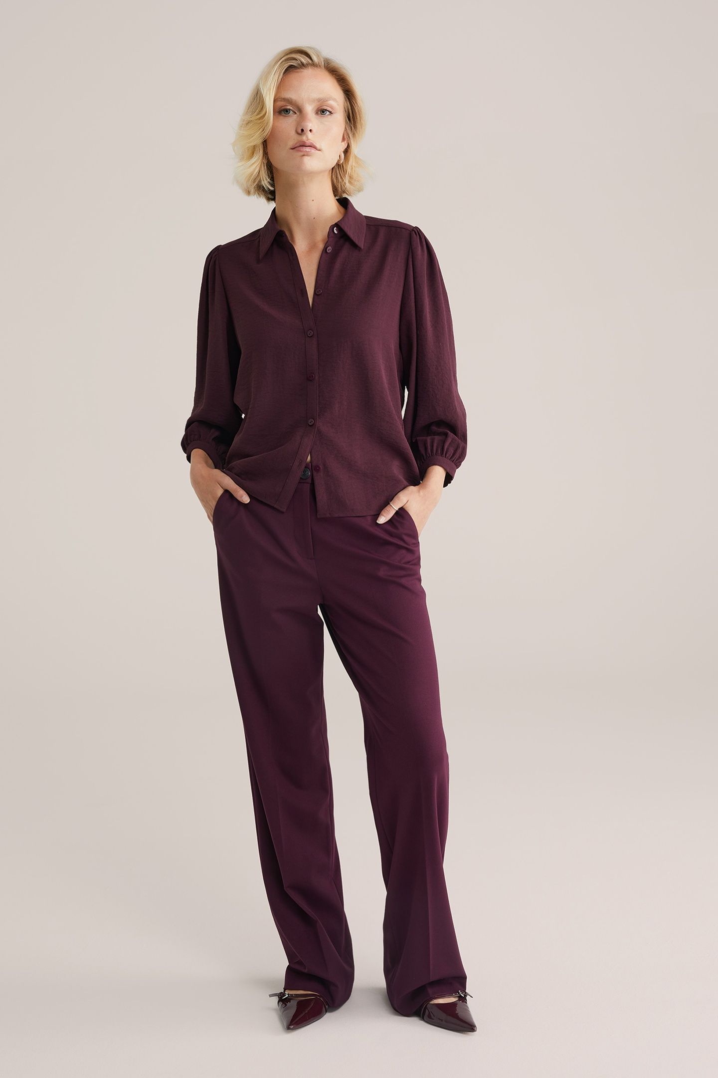 BLOUSE BURGUNDY RED 3