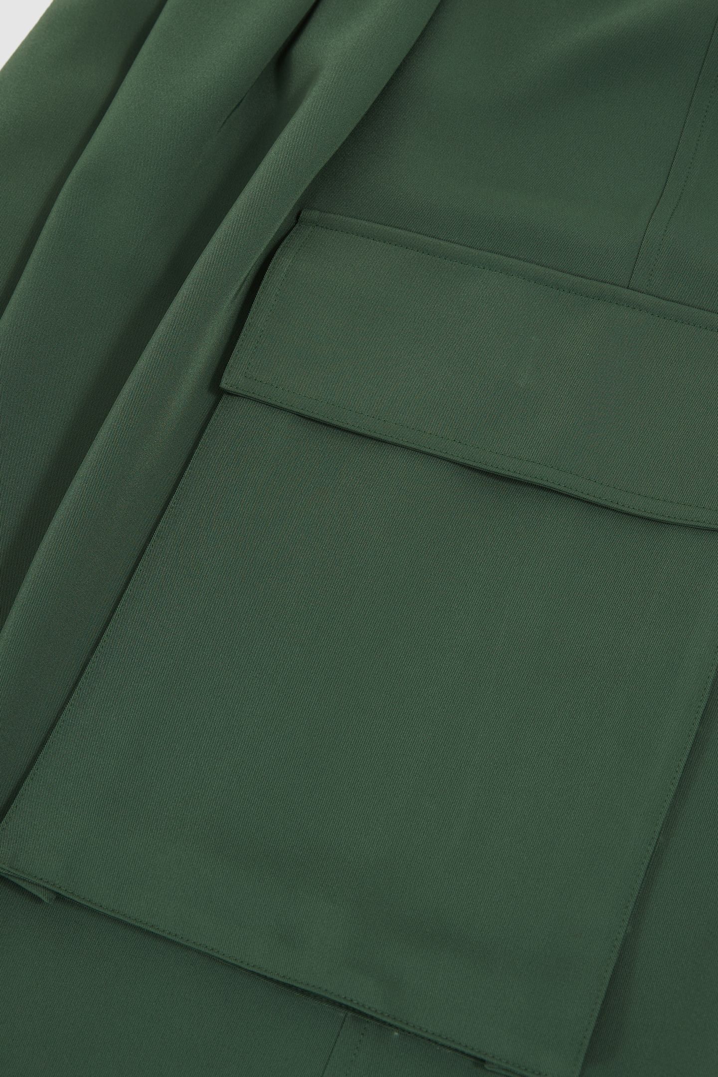 WIDE LEG PLEATED CARGO TROUSER GREEN 5