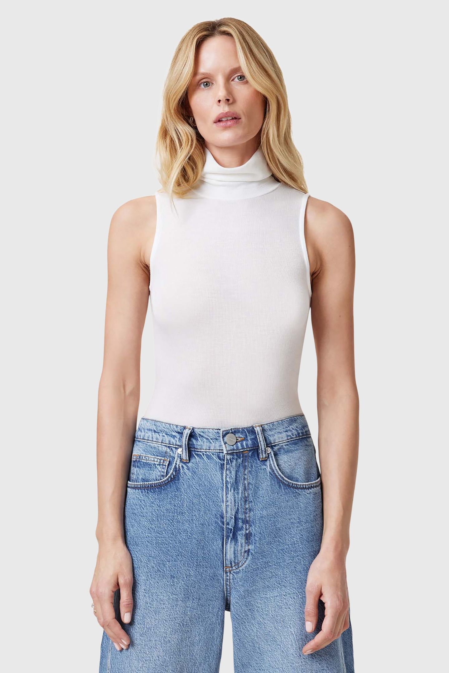 BEC ROLL NECK TANK OPTIC WHITE 2
