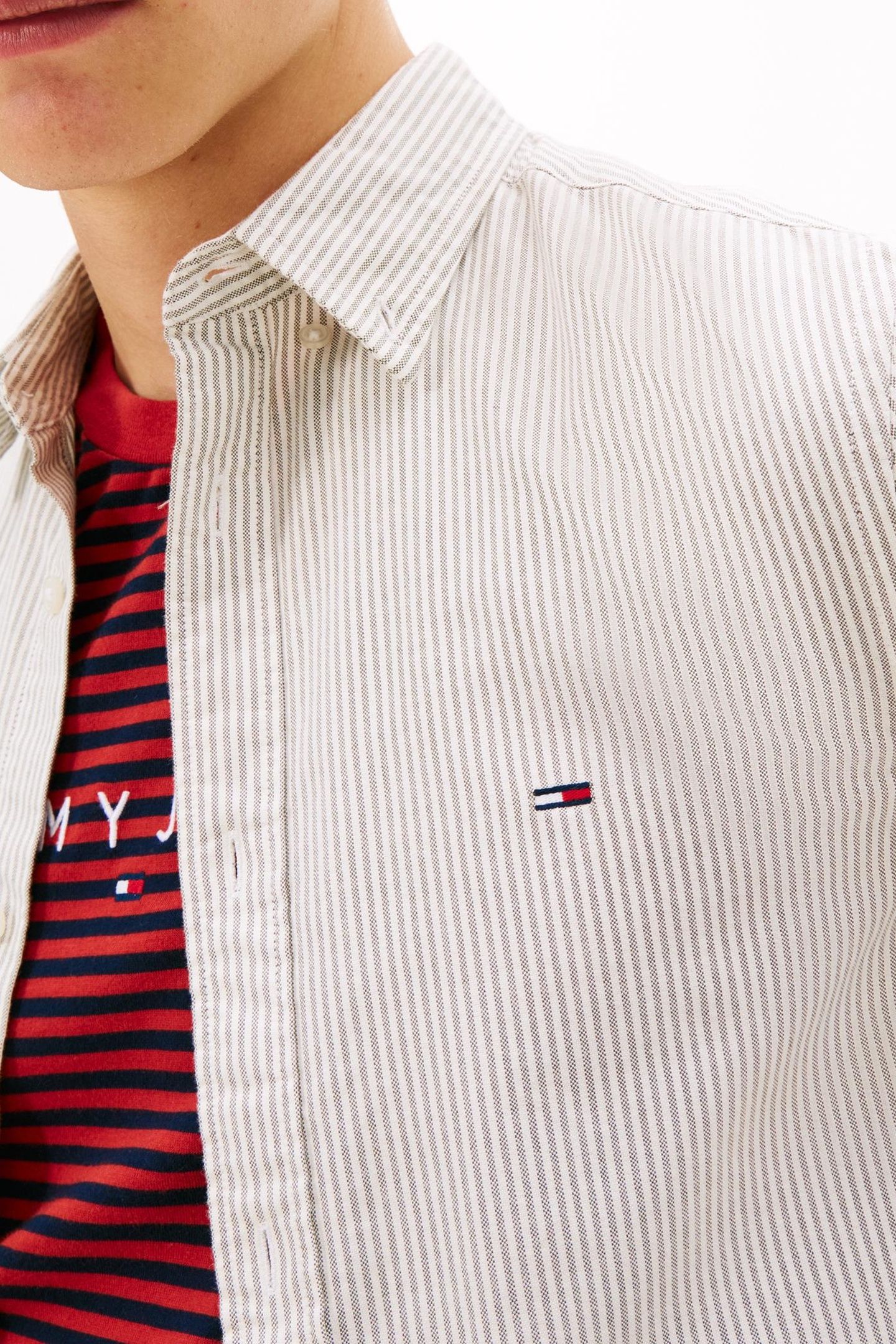 SLIM STRIPE OXFORD SHIRT DARK GREENERY/STRIPES 5