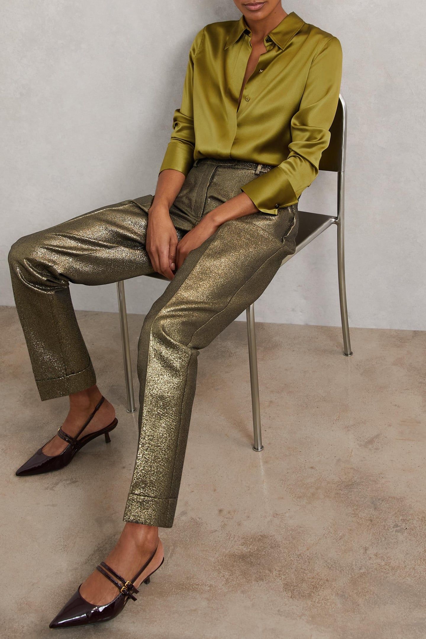 SPARKLE TAPER TROUSER GOLD 6