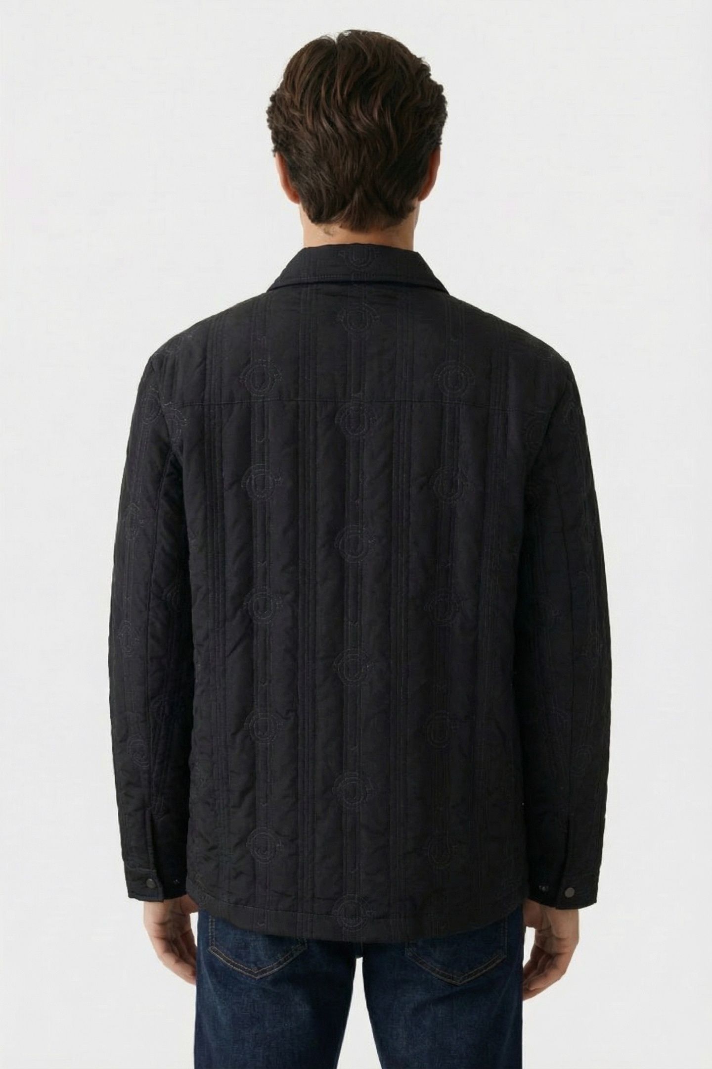 LIGHTWEIGHT QUILTED OVERSHIRT BLACK ICE 3