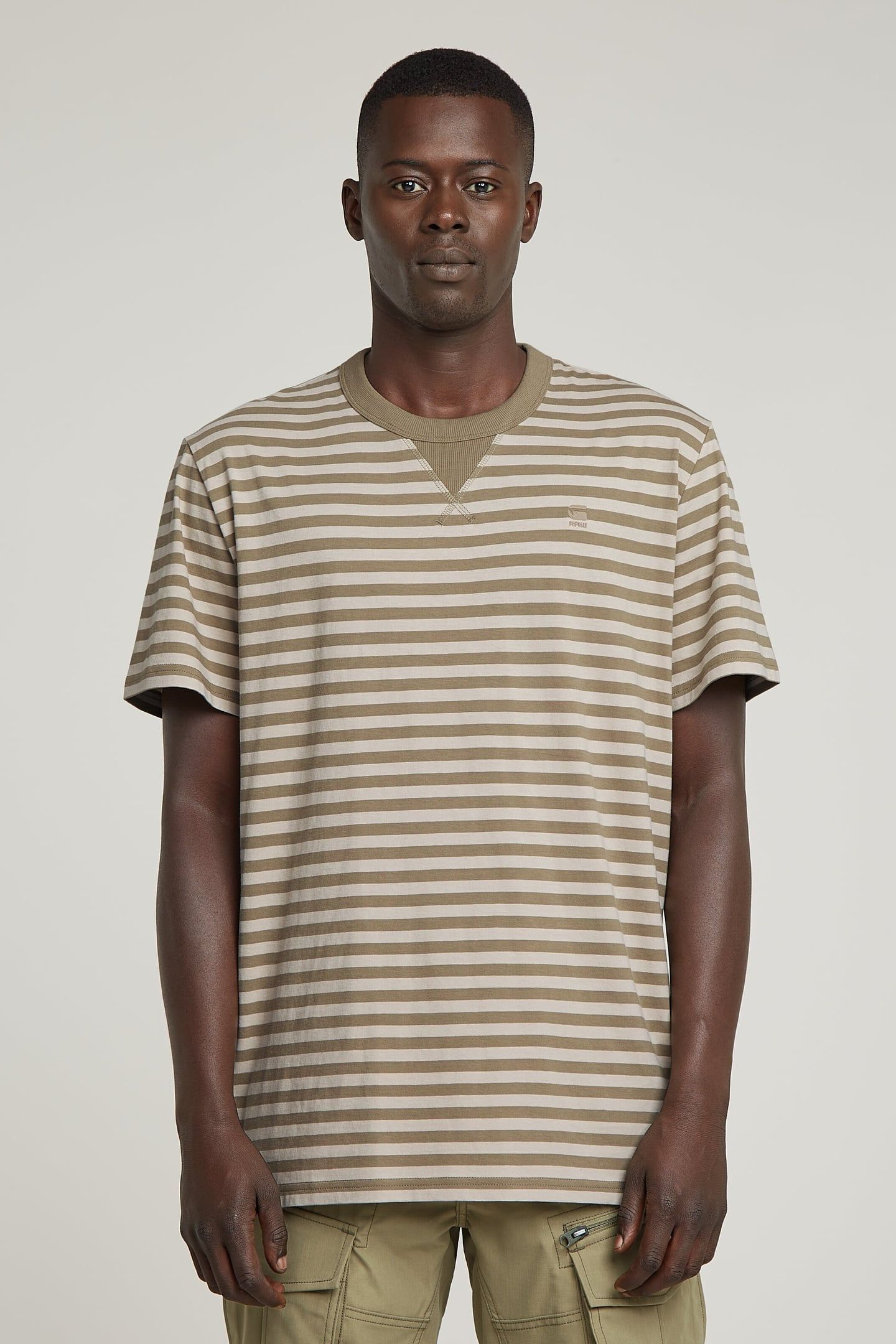 NIFOUS STRIPE R T ENSIS GREEN/DK BRICK STRIPE 2