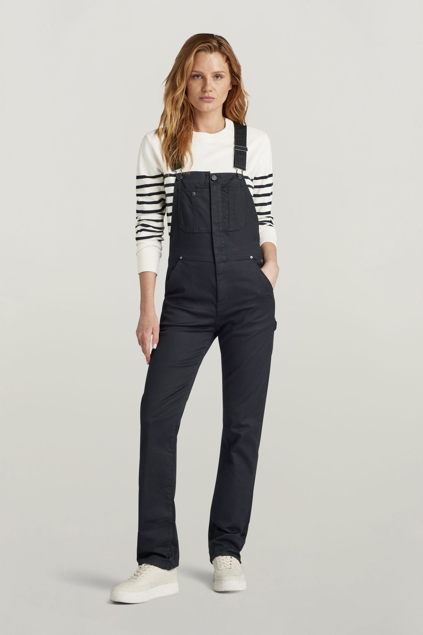 SLIM DUNGAREE SLESS DK BLACK 2