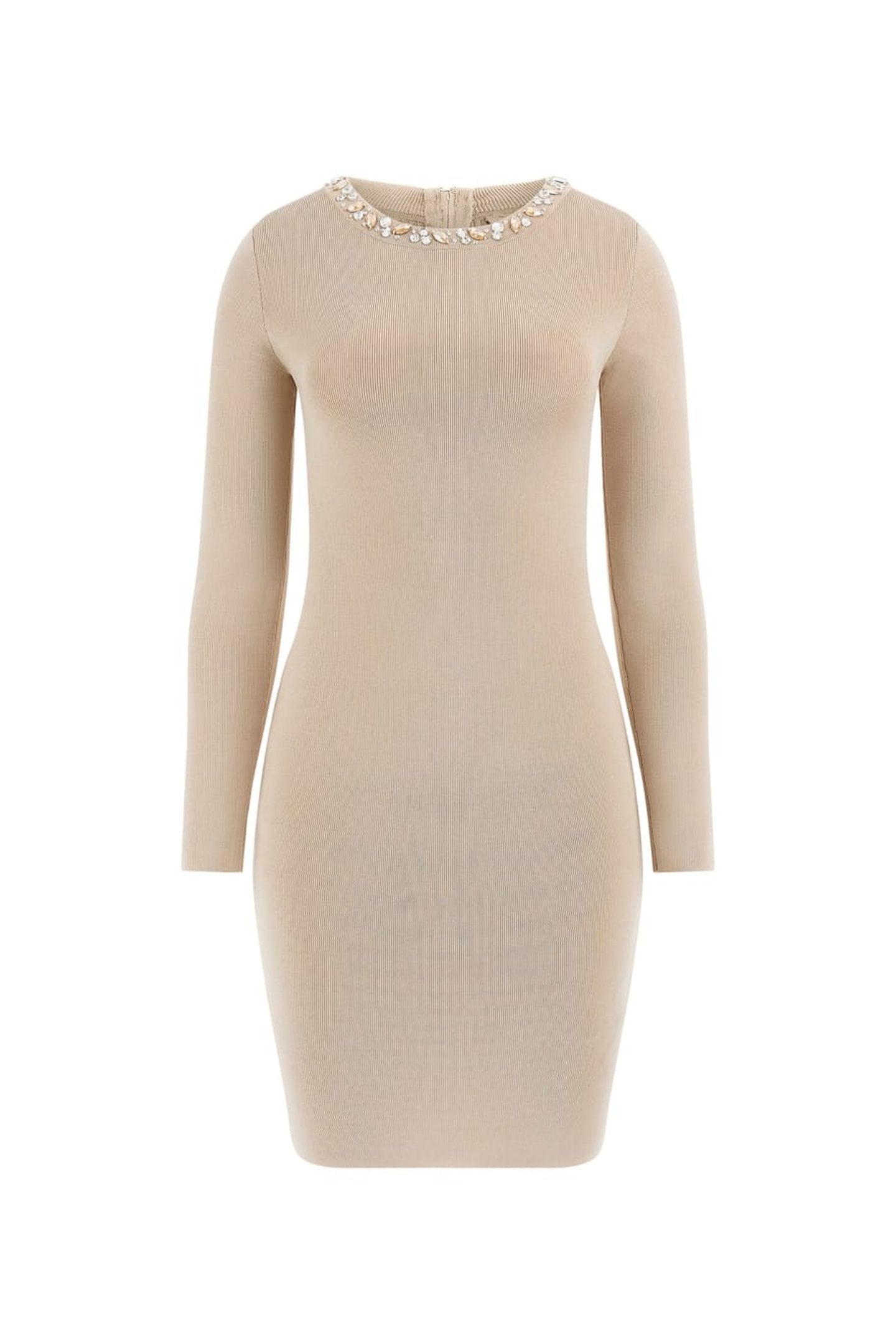 MARCIANO BY GUESS LAUREN BANDAGE DRESS FAWN TAUPE MULTI 3