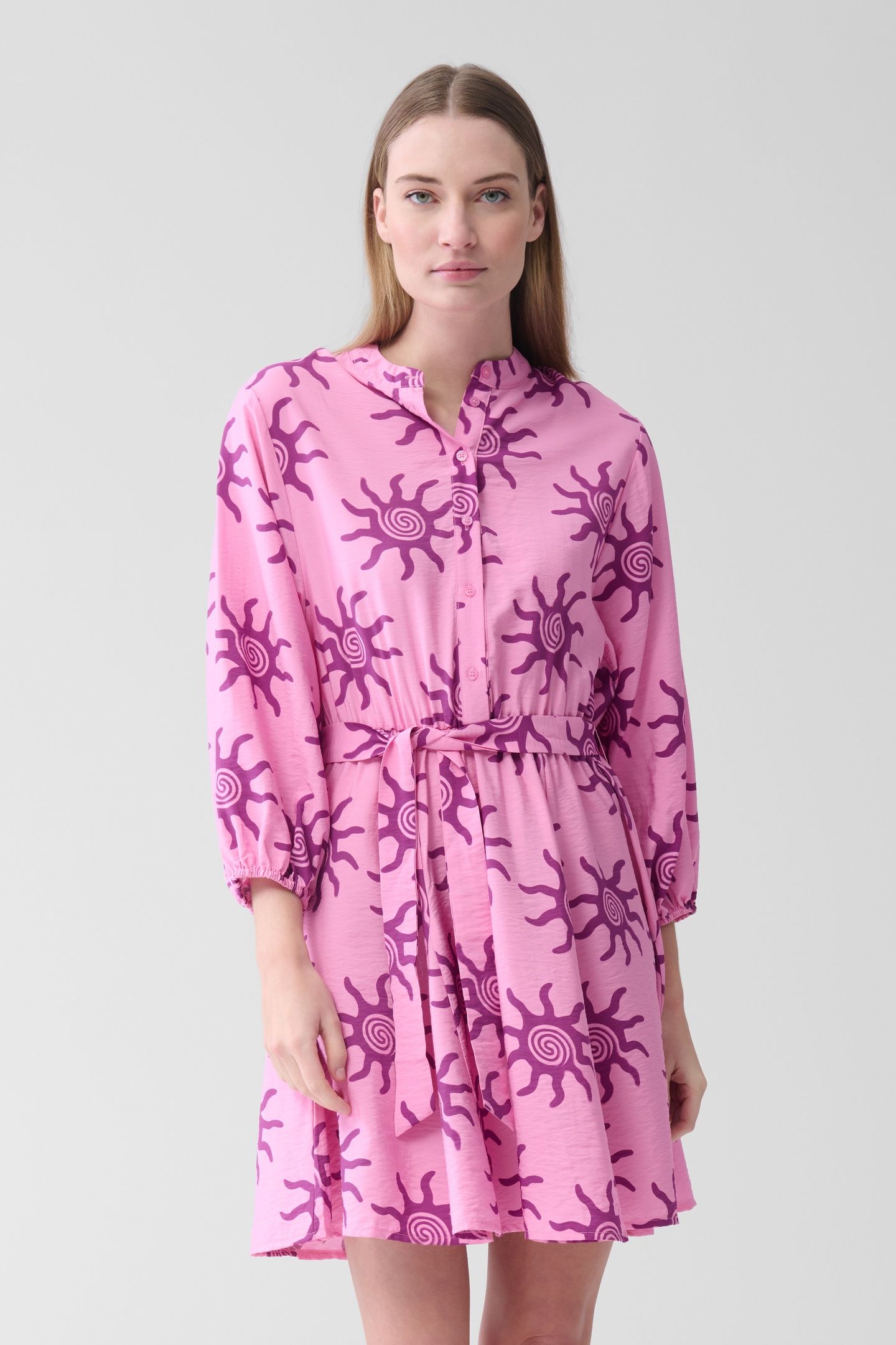 LA-SBBOWIE PRINT DRESS LIGHTPINK 2