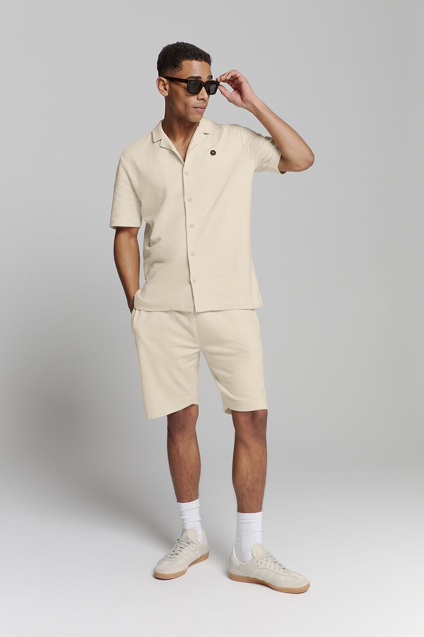 SHORT JERSEY SOLID TERRY CEMENT 3