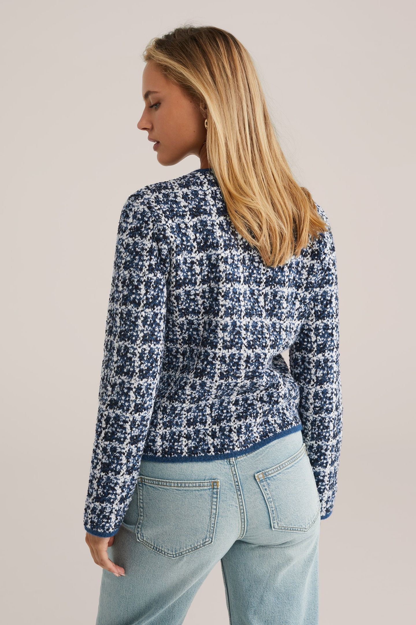KNITTED CARDIGAN BLUE 2