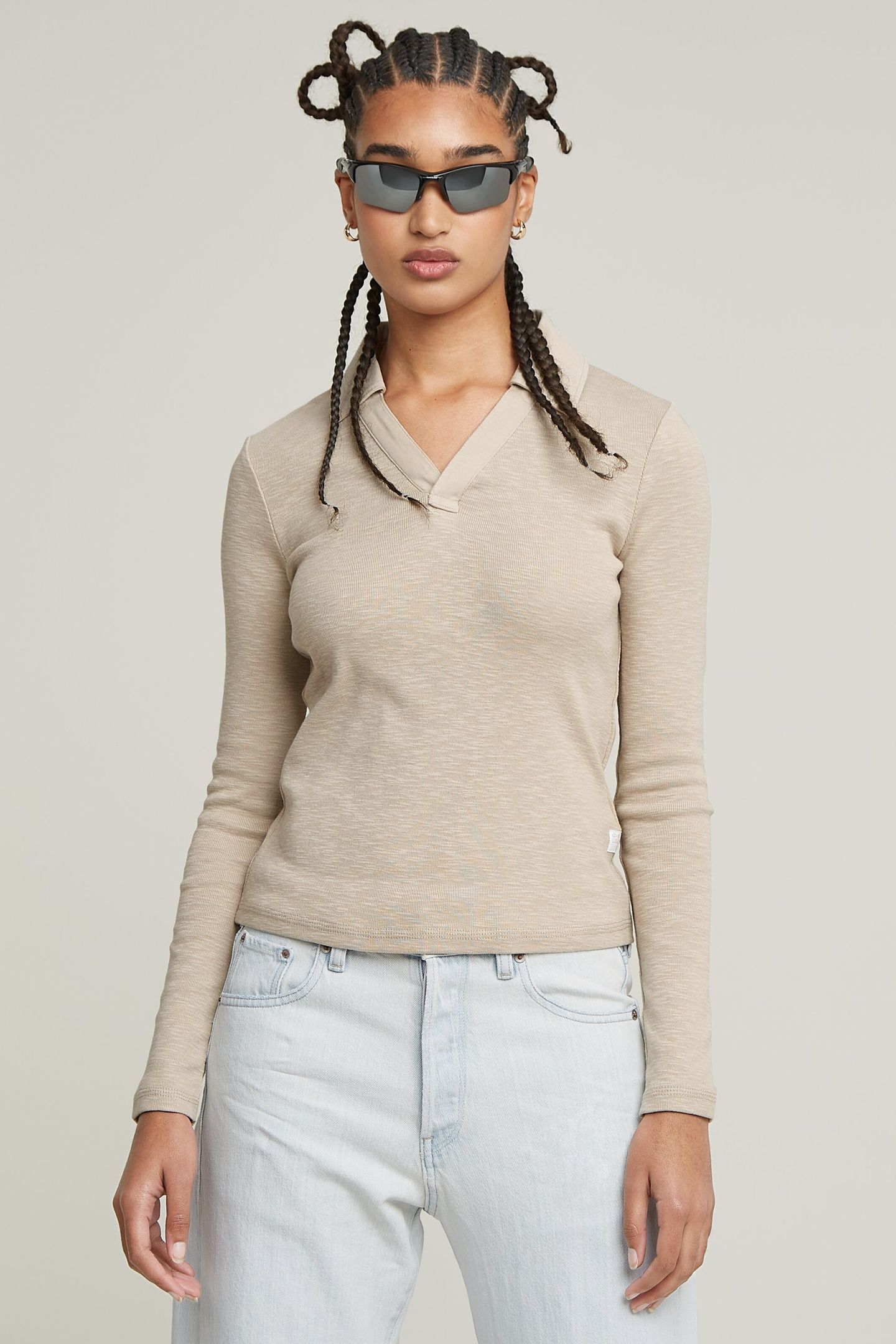 POLO SLIM L/S DK BRICK 2