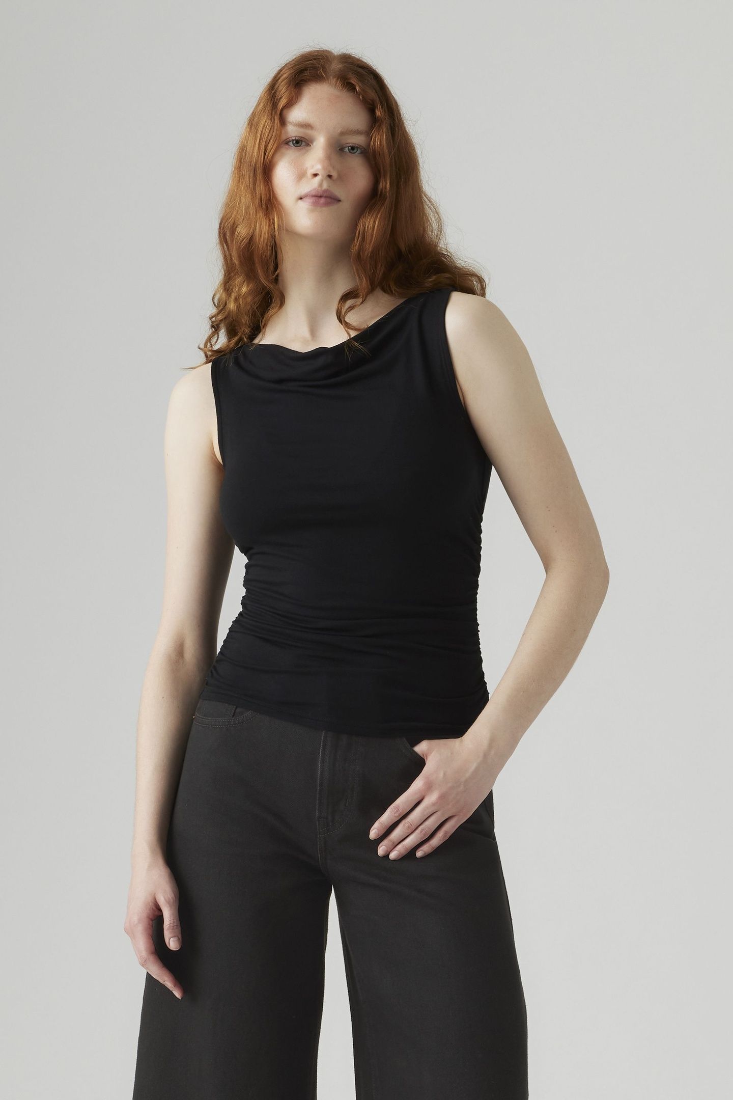 CLEA COWL TOP BLACK 2