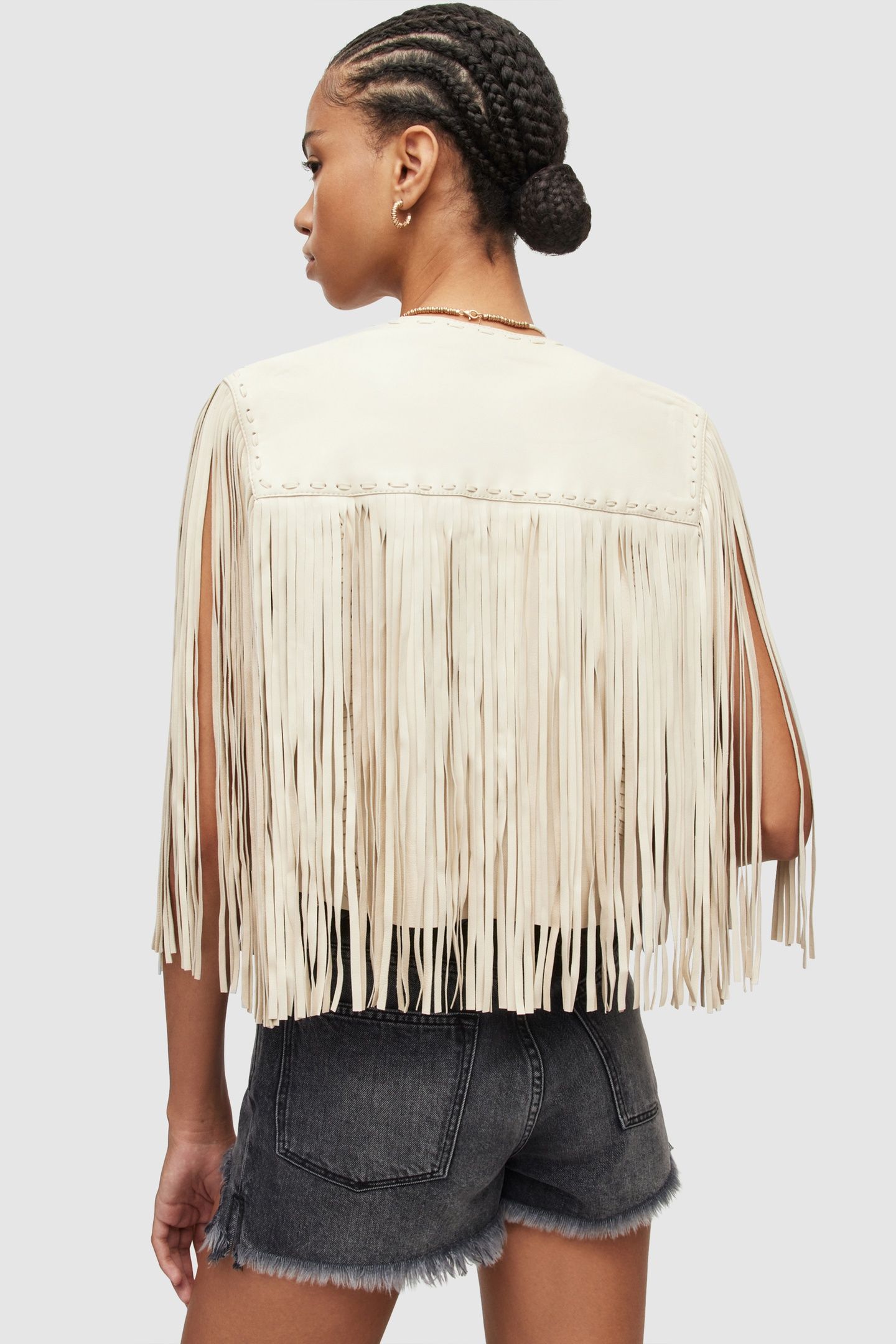 ASTRAL TASSEL GILET WHITE 4