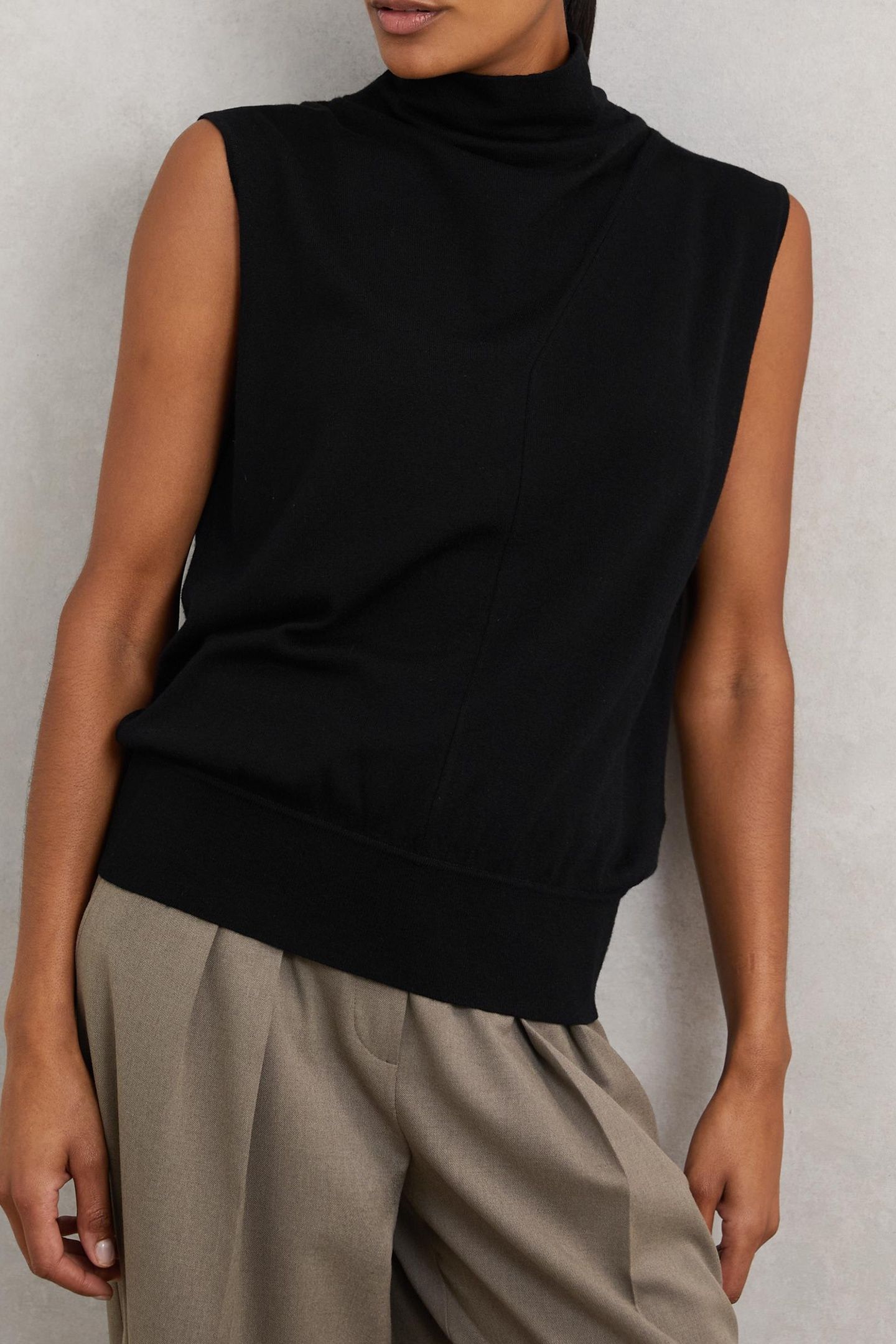 SLEEVELESS SLOUCH NECK BLACK 1