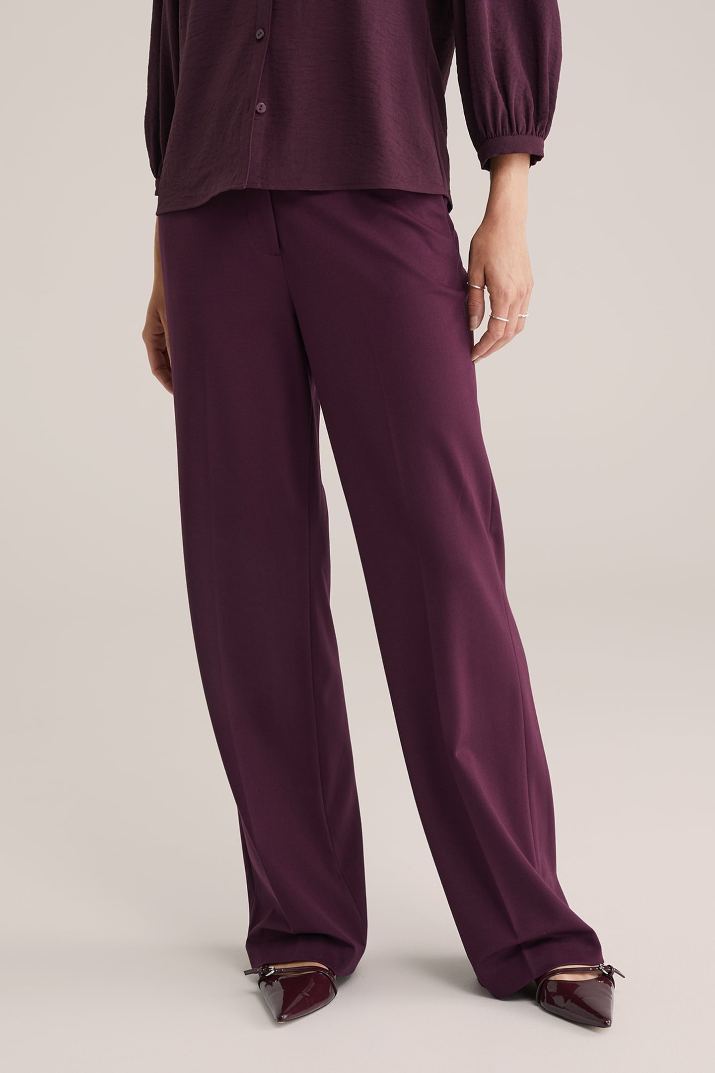 TROUSER AUBERGINE 1