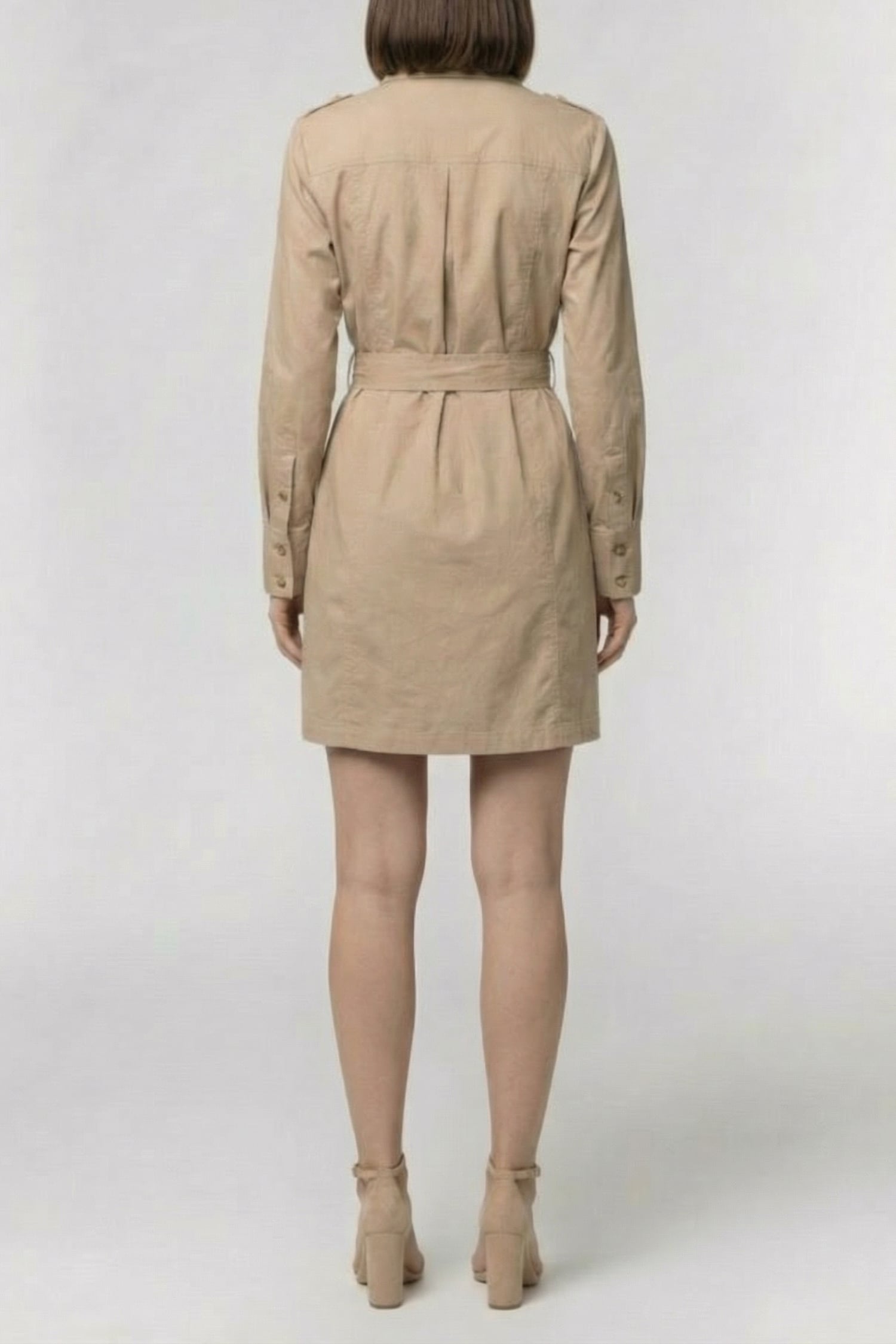 MARCIANO BY GUESS PAT SAFARI DRESS NATURAL ALMOND 2