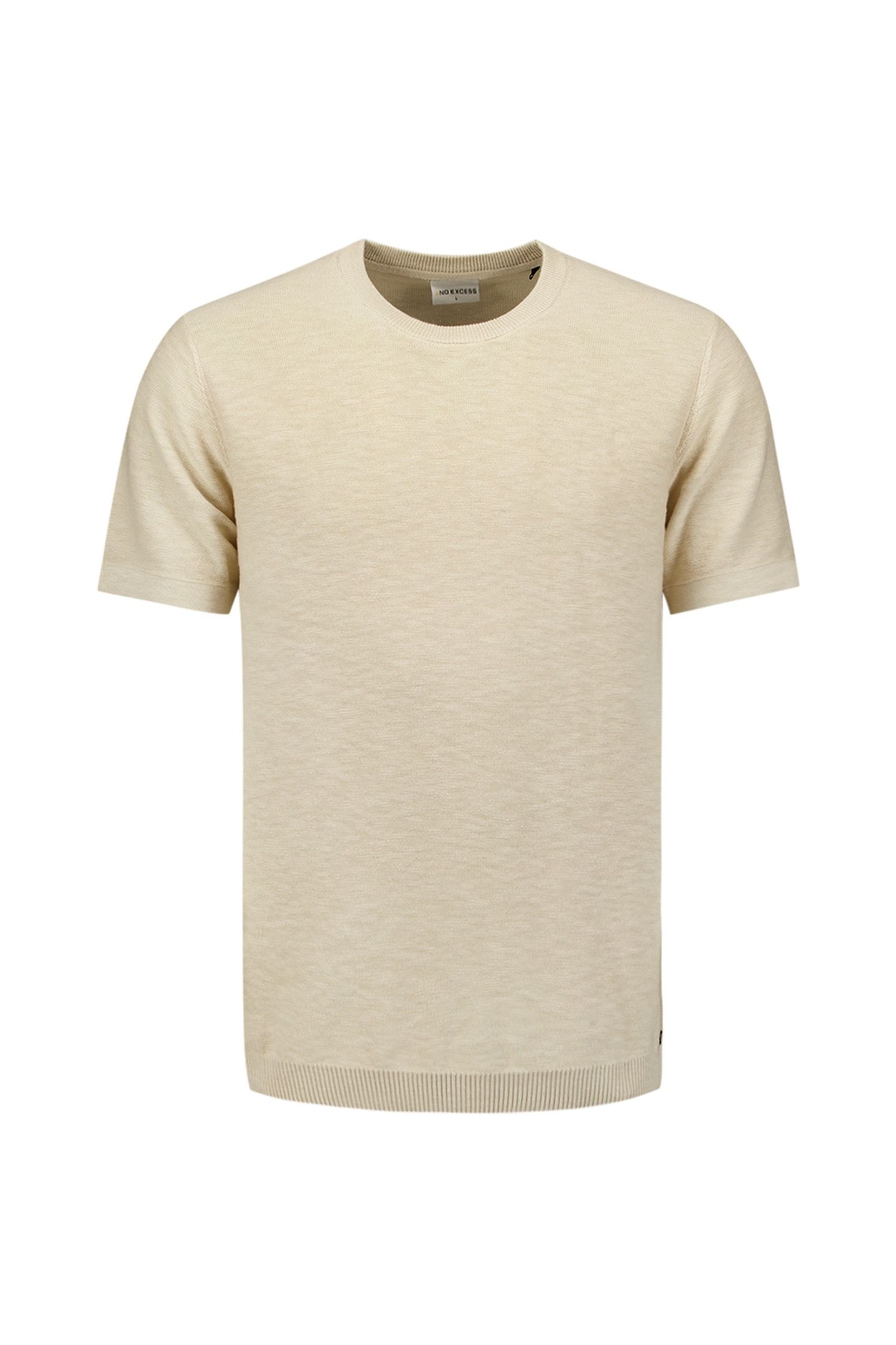 PULLOVER SHORT SLEEVE CREWNECK SOLID SLUB KNIT CEMENT 4