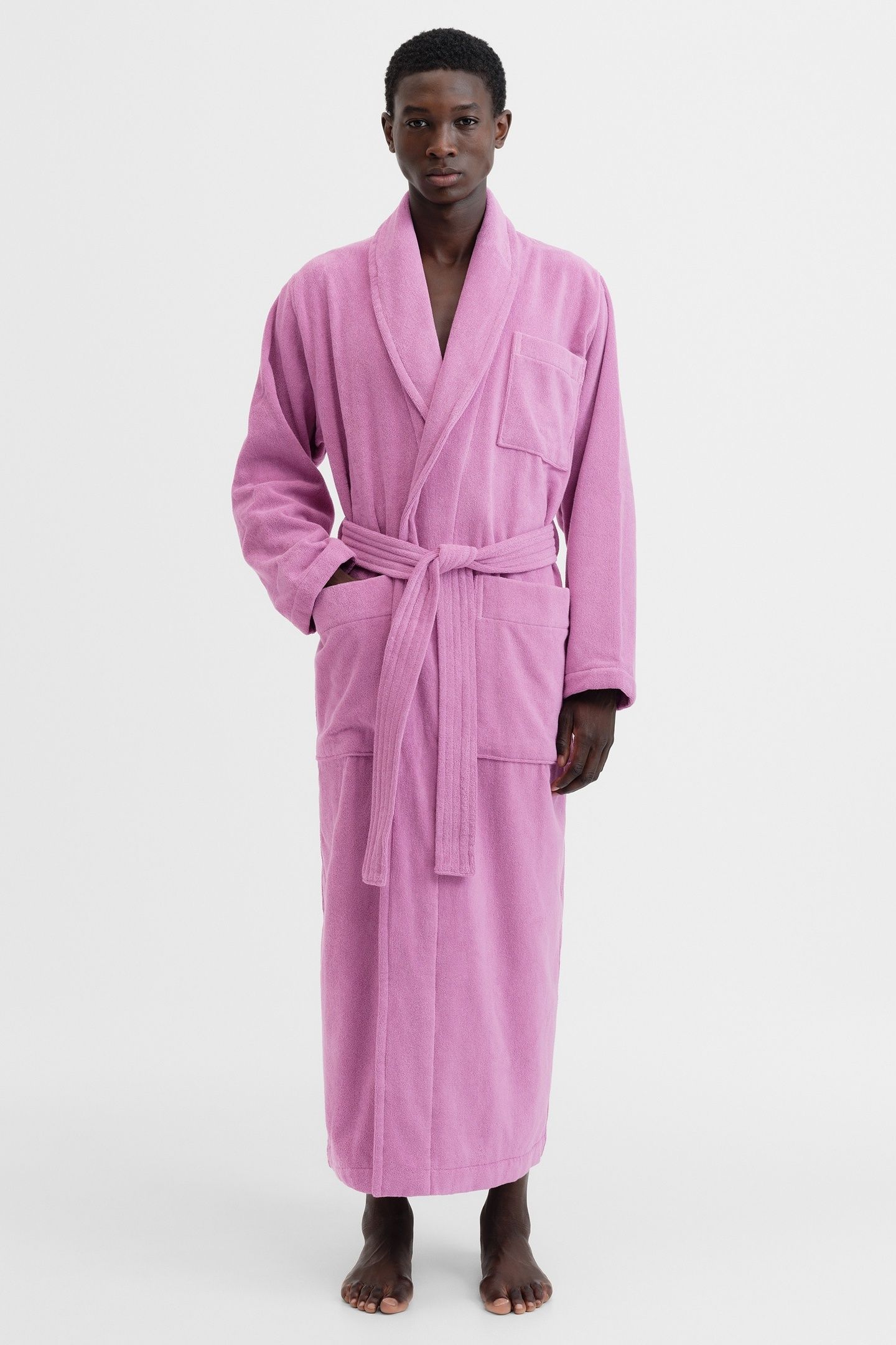 UNISEX CLASSIC BATHROBE MAGENTA 2