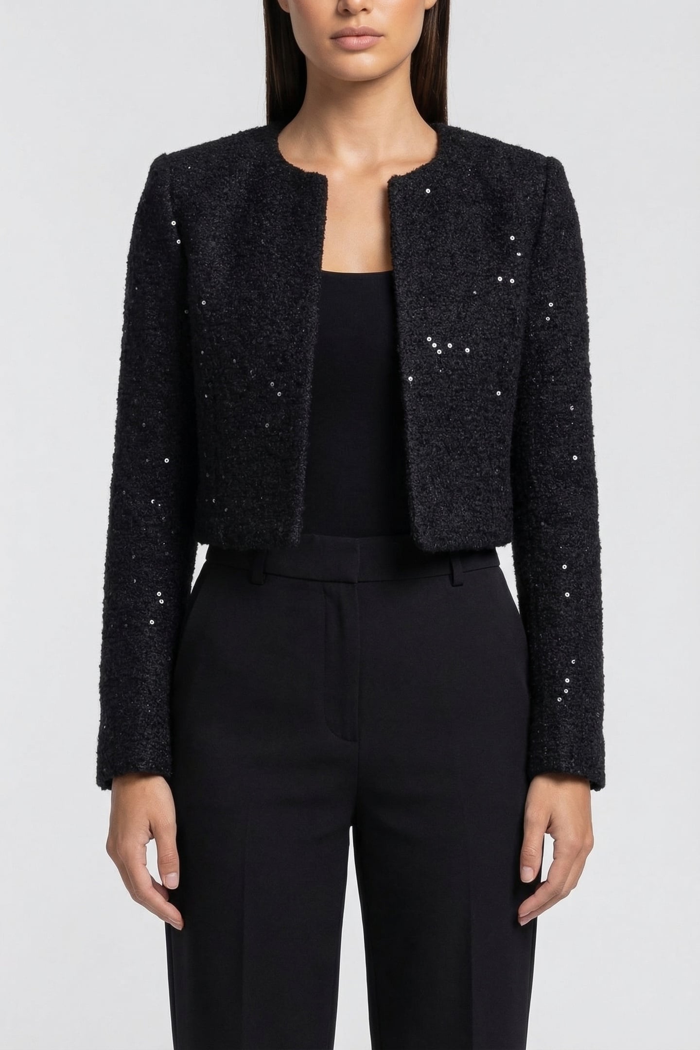 MARCIANO BY GUESS BOUCLE AWAY JACKET JET BLACK 1